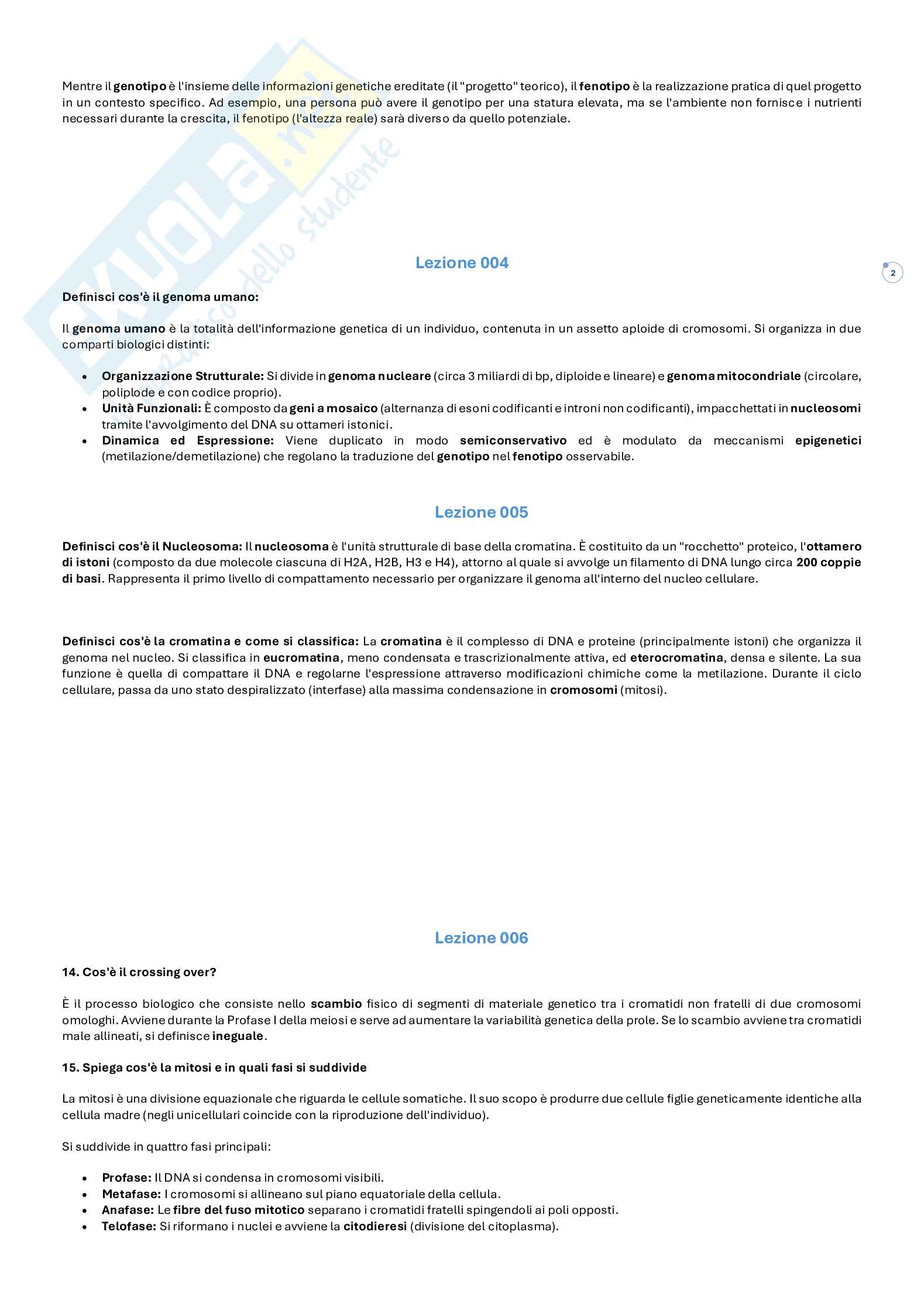 Risposte domande aperte Paniere Genetica medica  Pag. 2