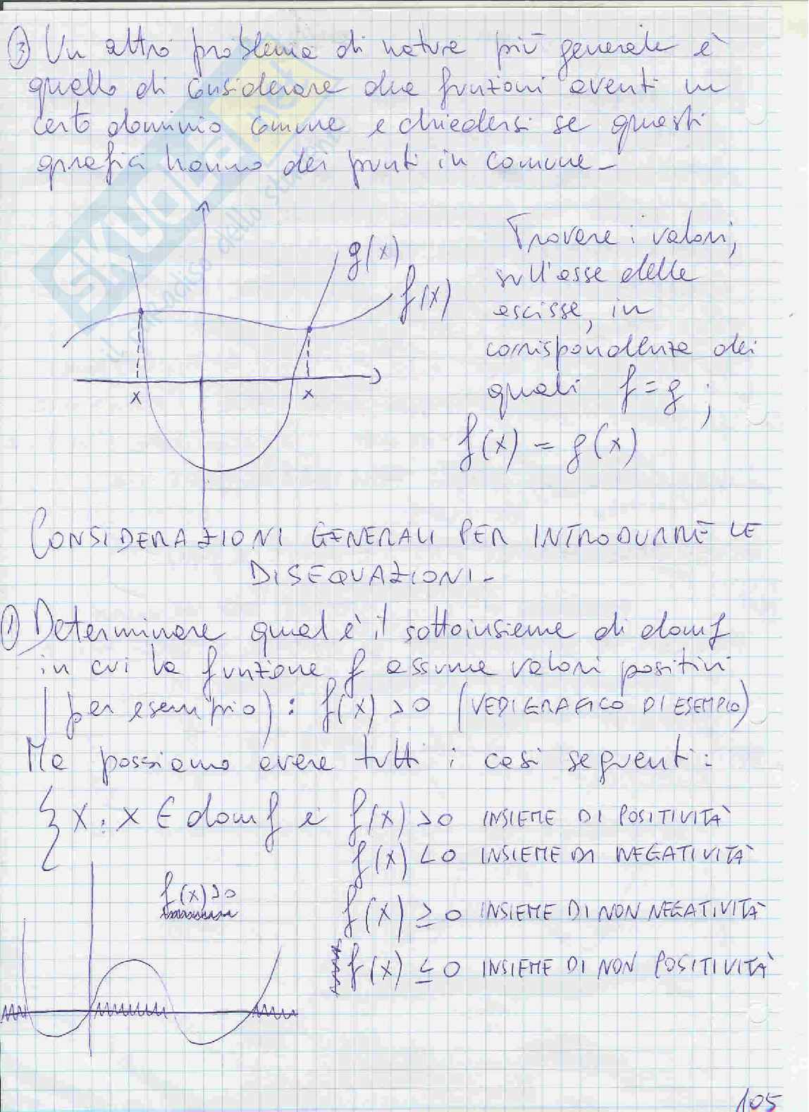 Equazioni e disequazioni, proprietà  generali, equazioni e disequazioni di primo e di secondo grado Pag. 2