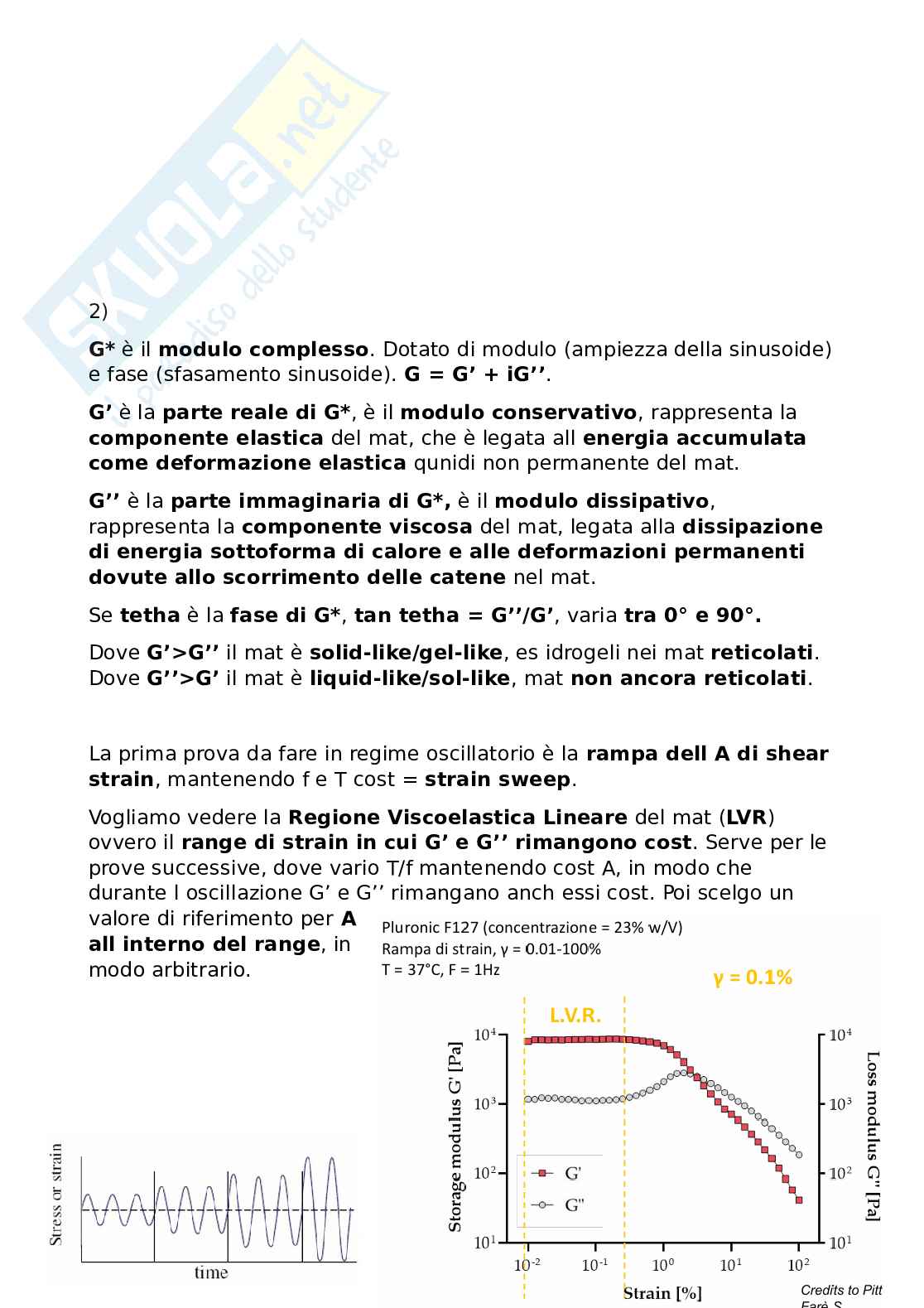 Analisi reologiche e prove dinamico-meccaniche Pag. 6