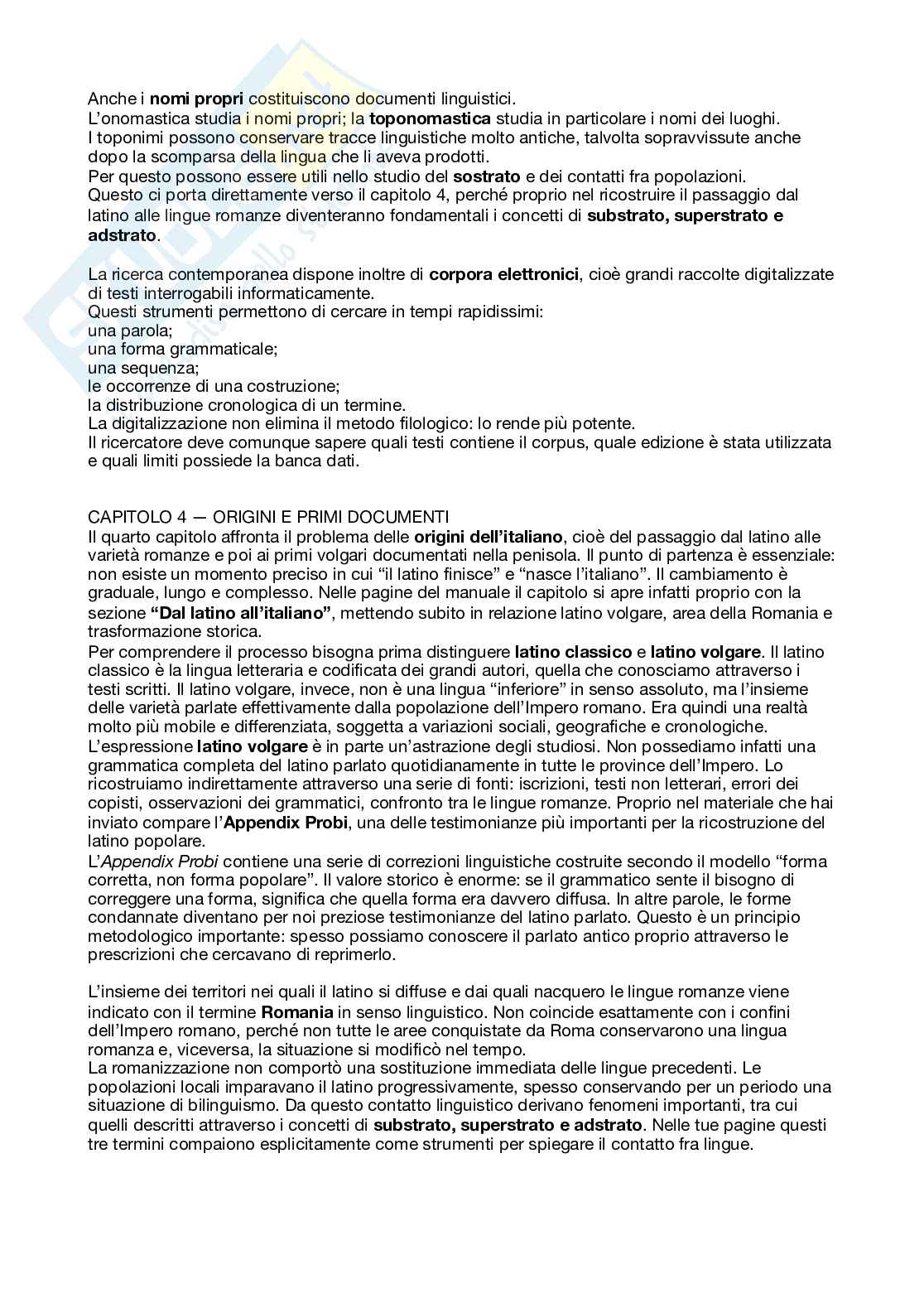 Storia della lingua italiana Pag. 11