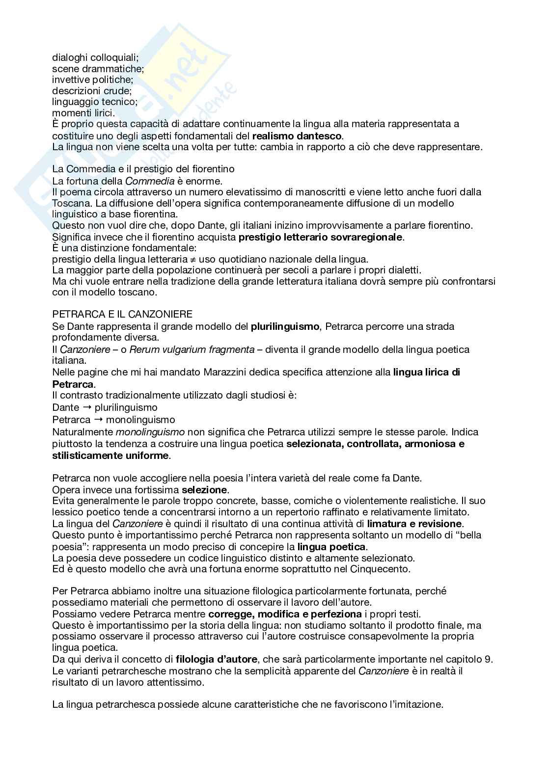 Storia della lingua italiana Pag. 21