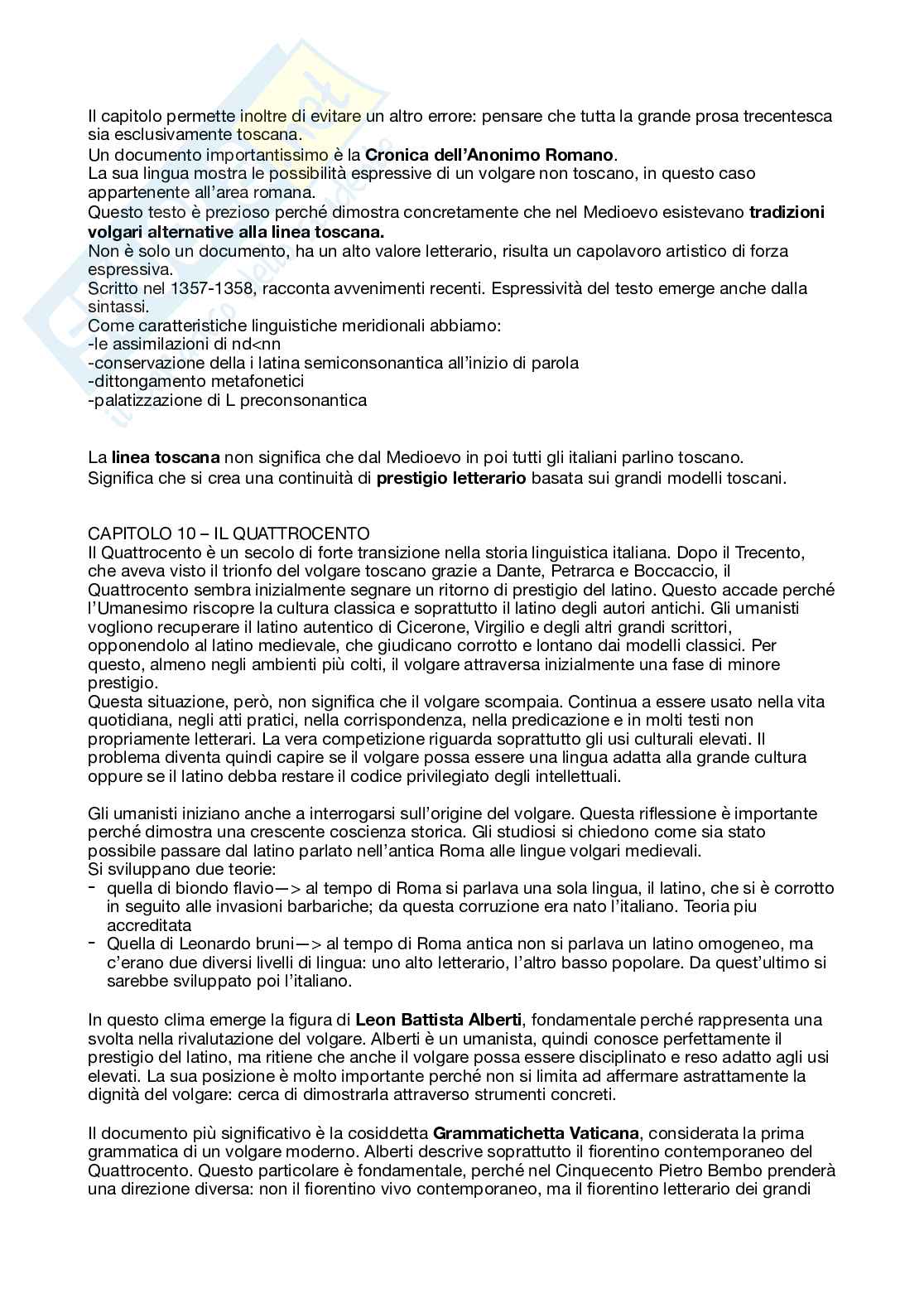 Storia della lingua italiana Pag. 26