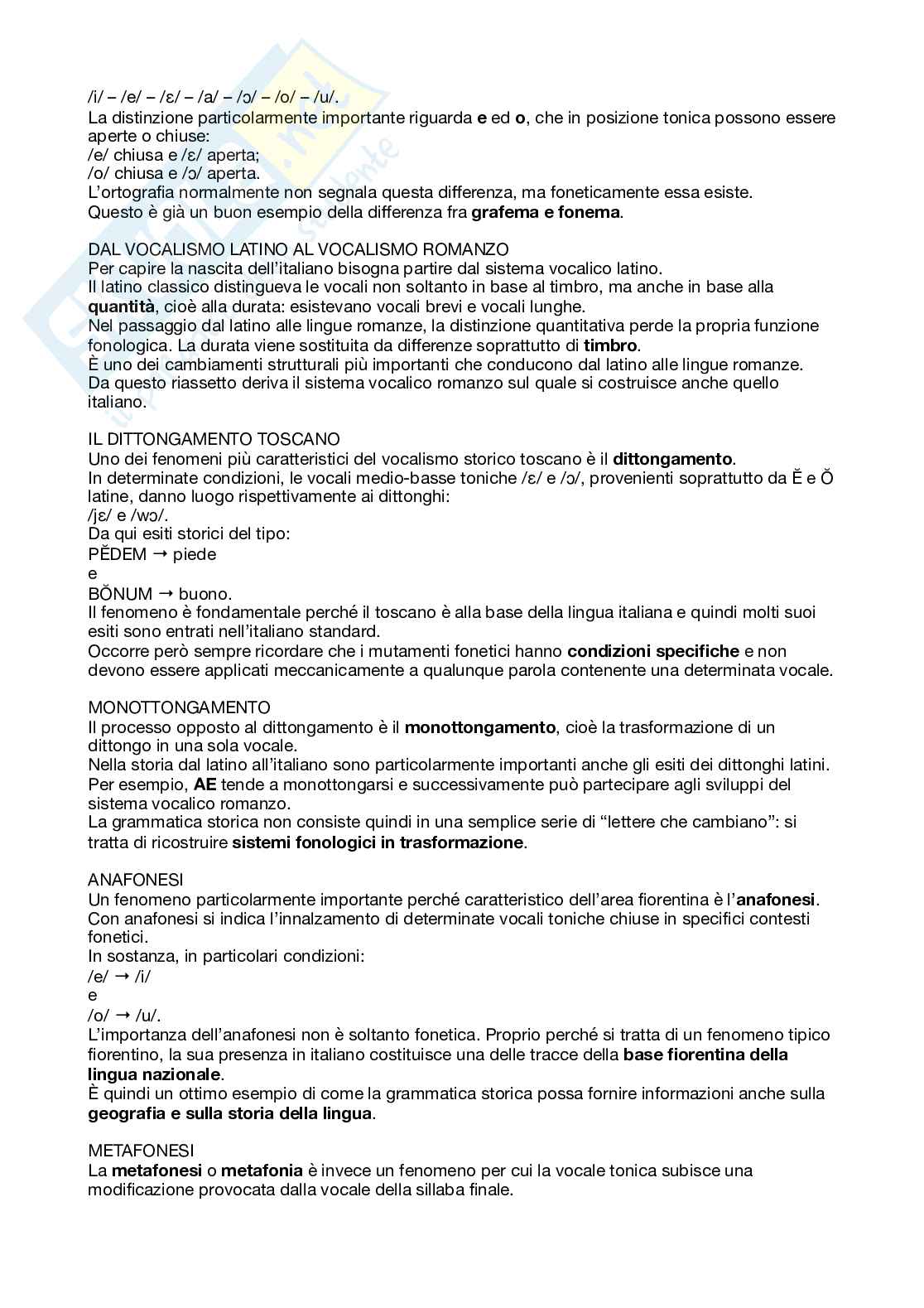 Storia della lingua italiana Pag. 6