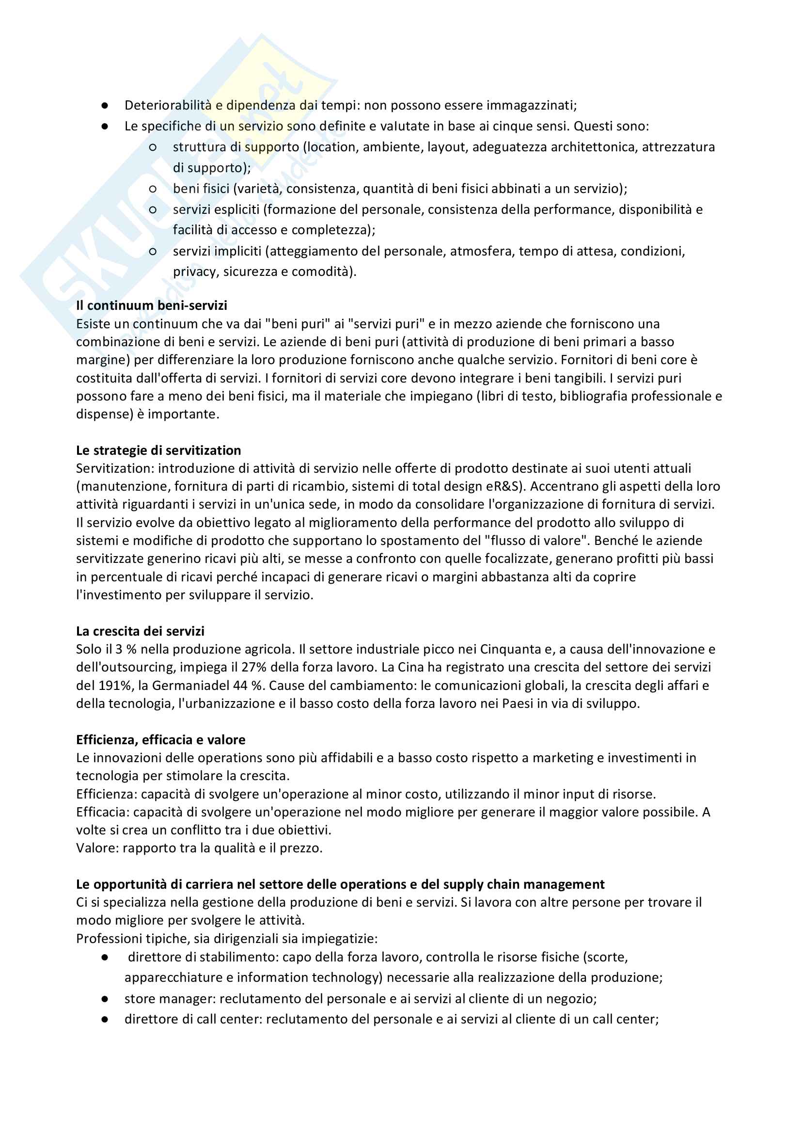 Riassunto esame Gestione, Docente Secchi, libro consigliato Gestione della tecnologia dell'innovazione e delle operations, edizione 2015, McGraw Hill Pag. 41