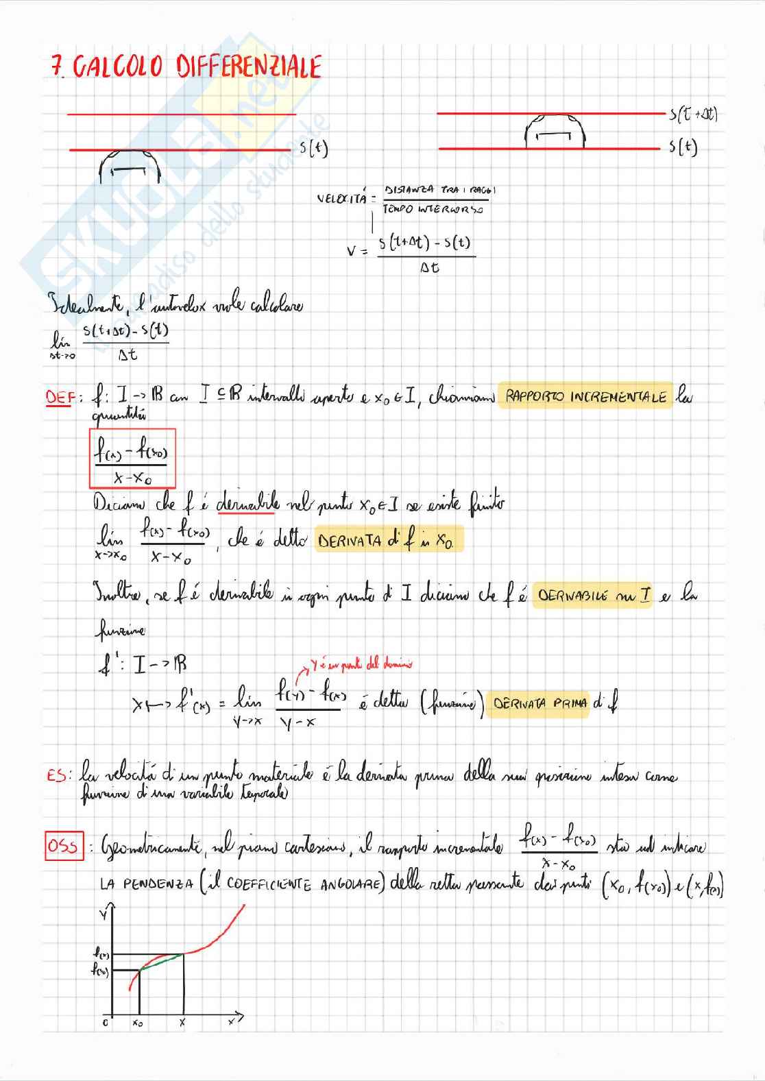 Calcolo differenziale