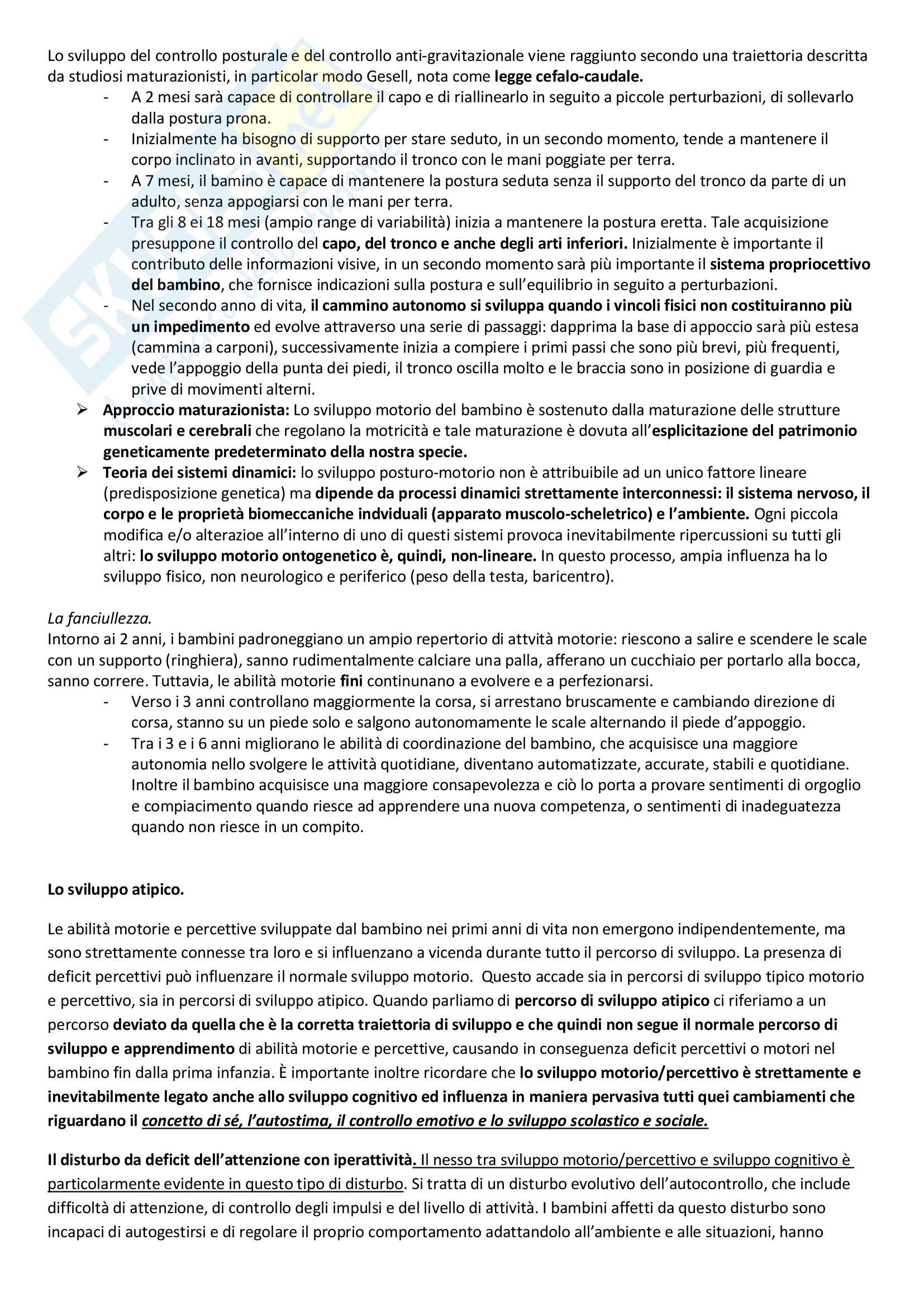 Riassunto per esame psicologia dello sviluppo tipico e atipico, prof. Longobardi, libro consigliato: Psicologia dello sviluppo, Barone Pag. 16