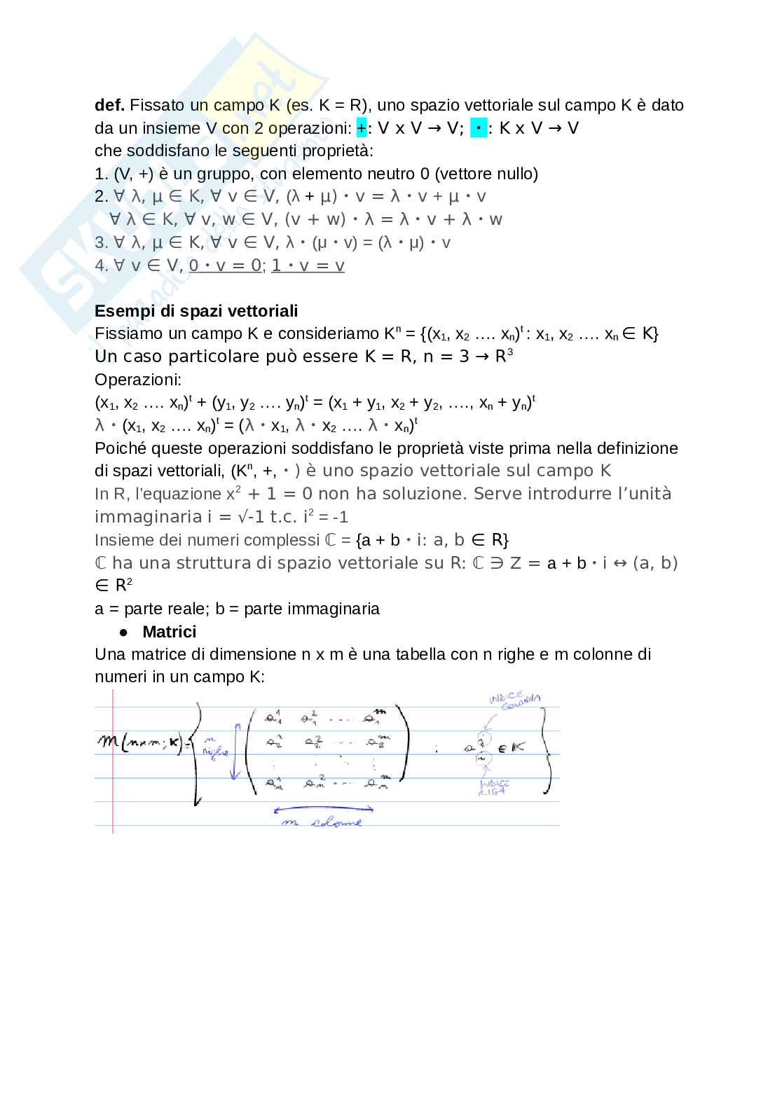 Appunti di Geometria e algebra lineare Pag. 16
