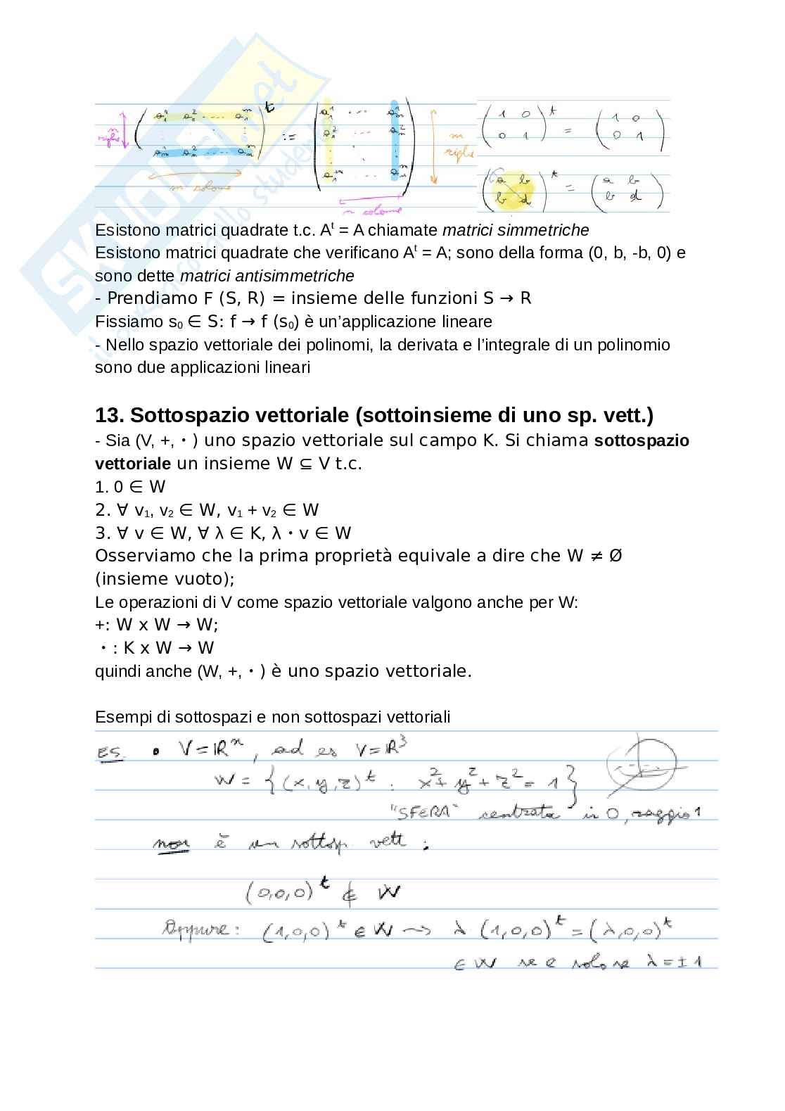 Appunti di Geometria e algebra lineare Pag. 21