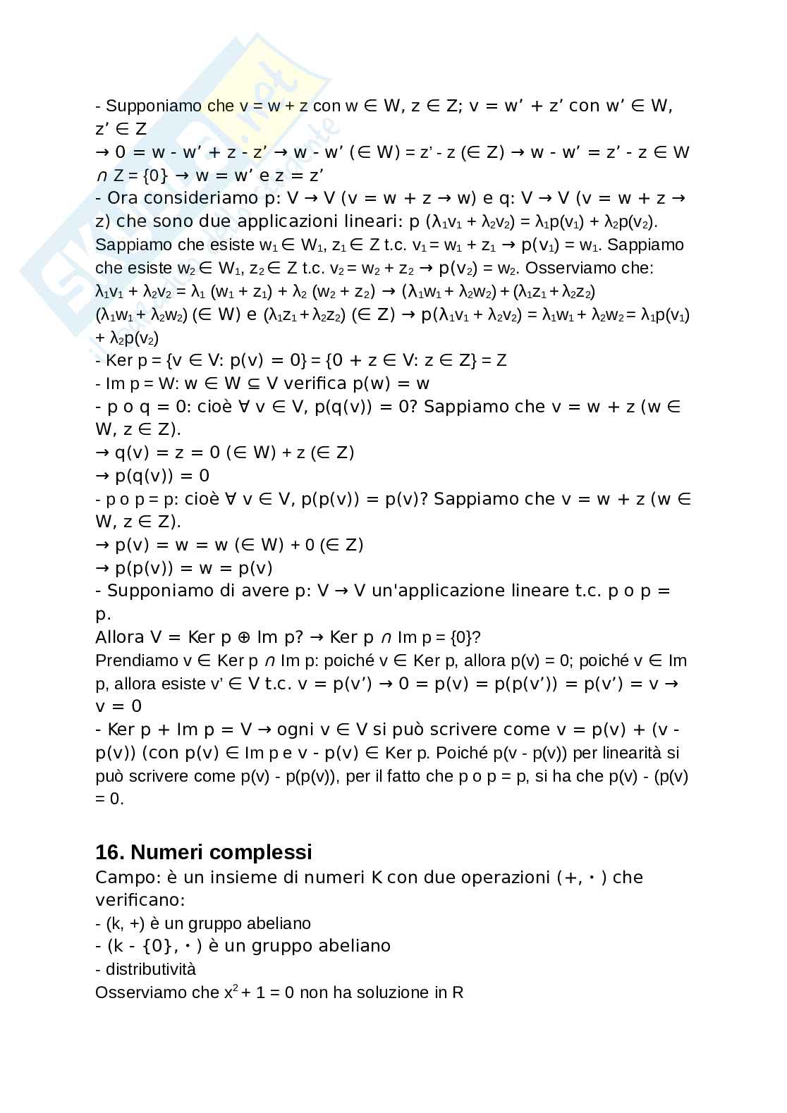 Appunti di Geometria e algebra lineare Pag. 31