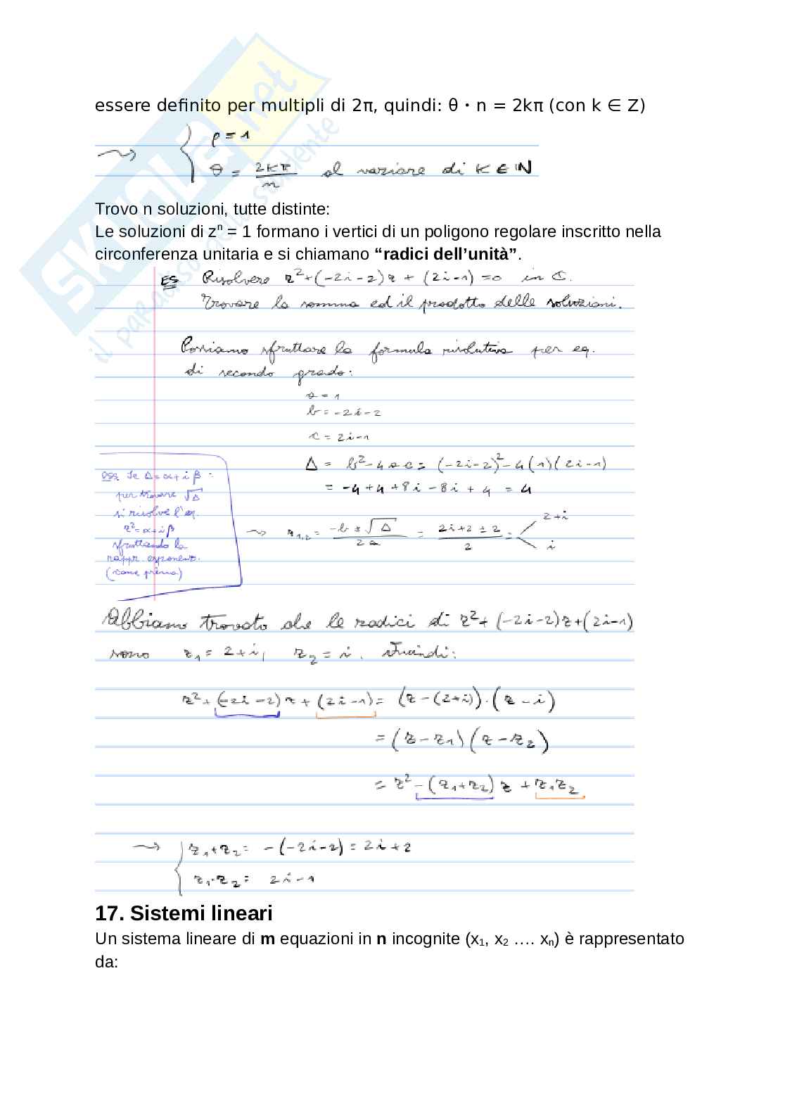 Appunti di Geometria e algebra lineare Pag. 36