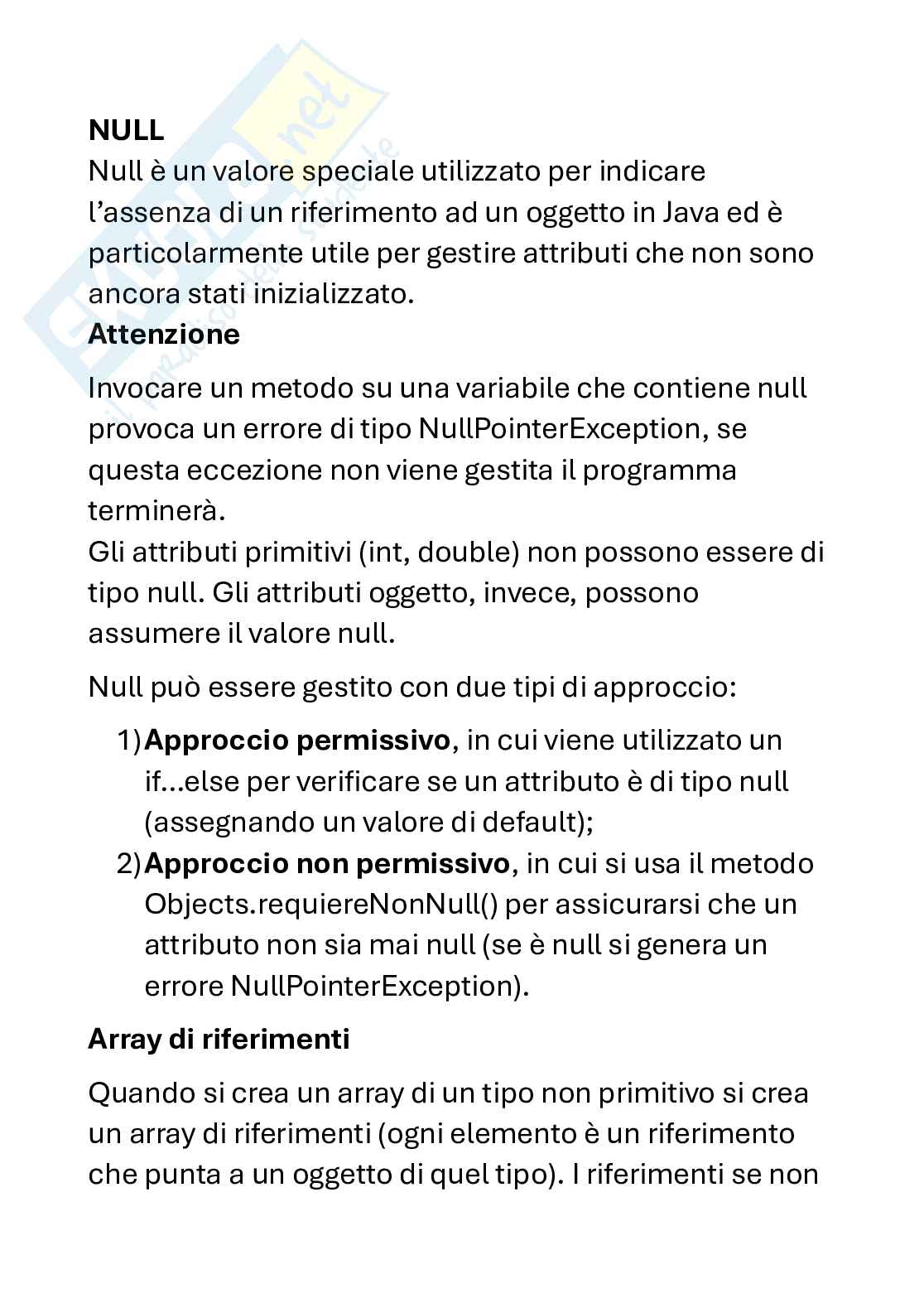 Programmazione ad oggetti e Java (1)  Pag. 1
