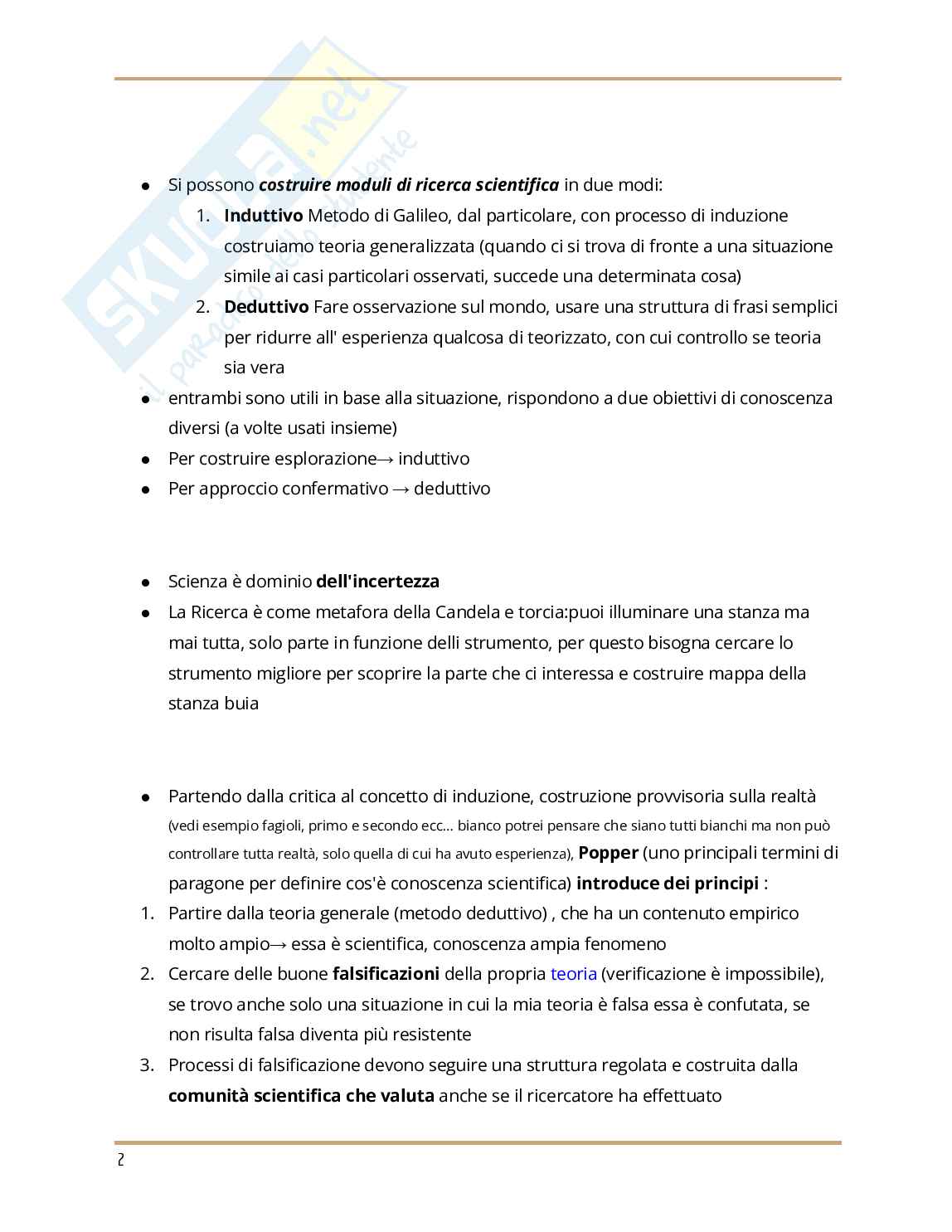 Appunti delle tematiche di Sociologia e ricerca sociale  Pag. 2