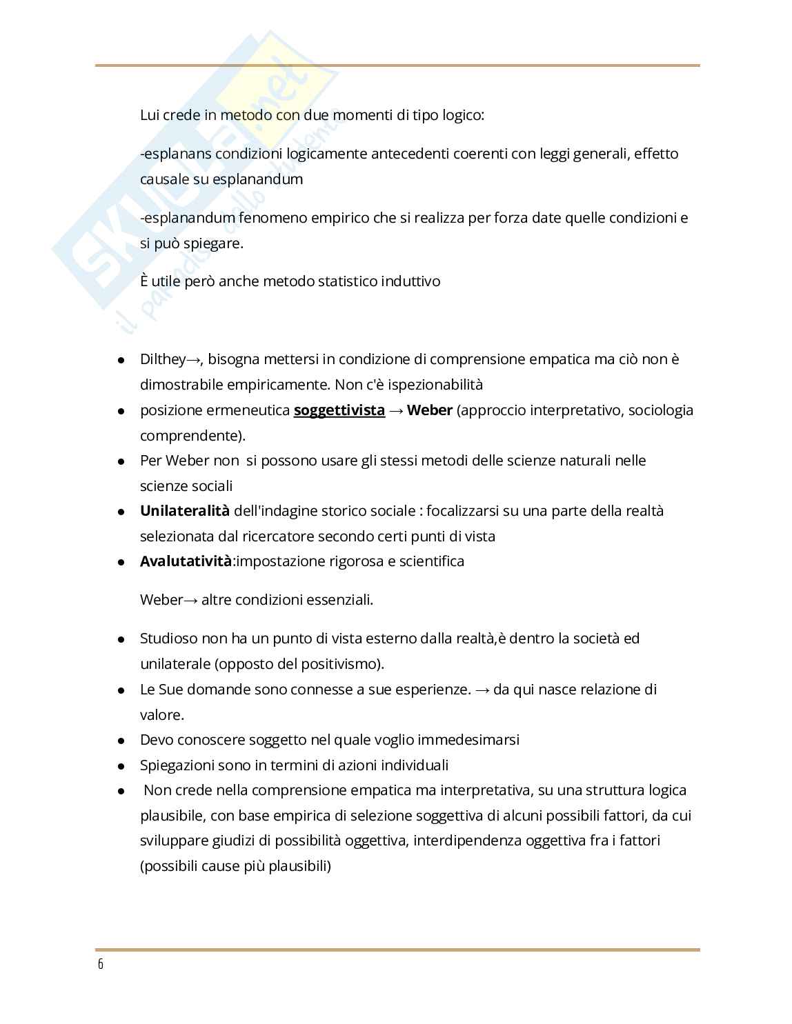 Appunti delle tematiche di Sociologia e ricerca sociale  Pag. 6