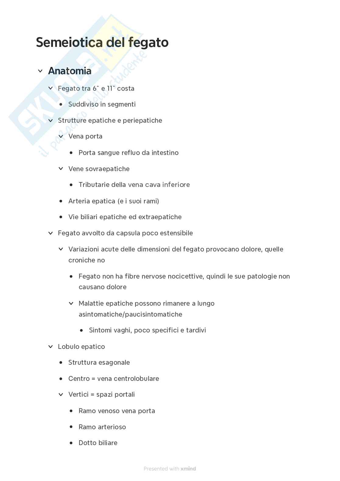 Semeiotica del fegato Pag. 1