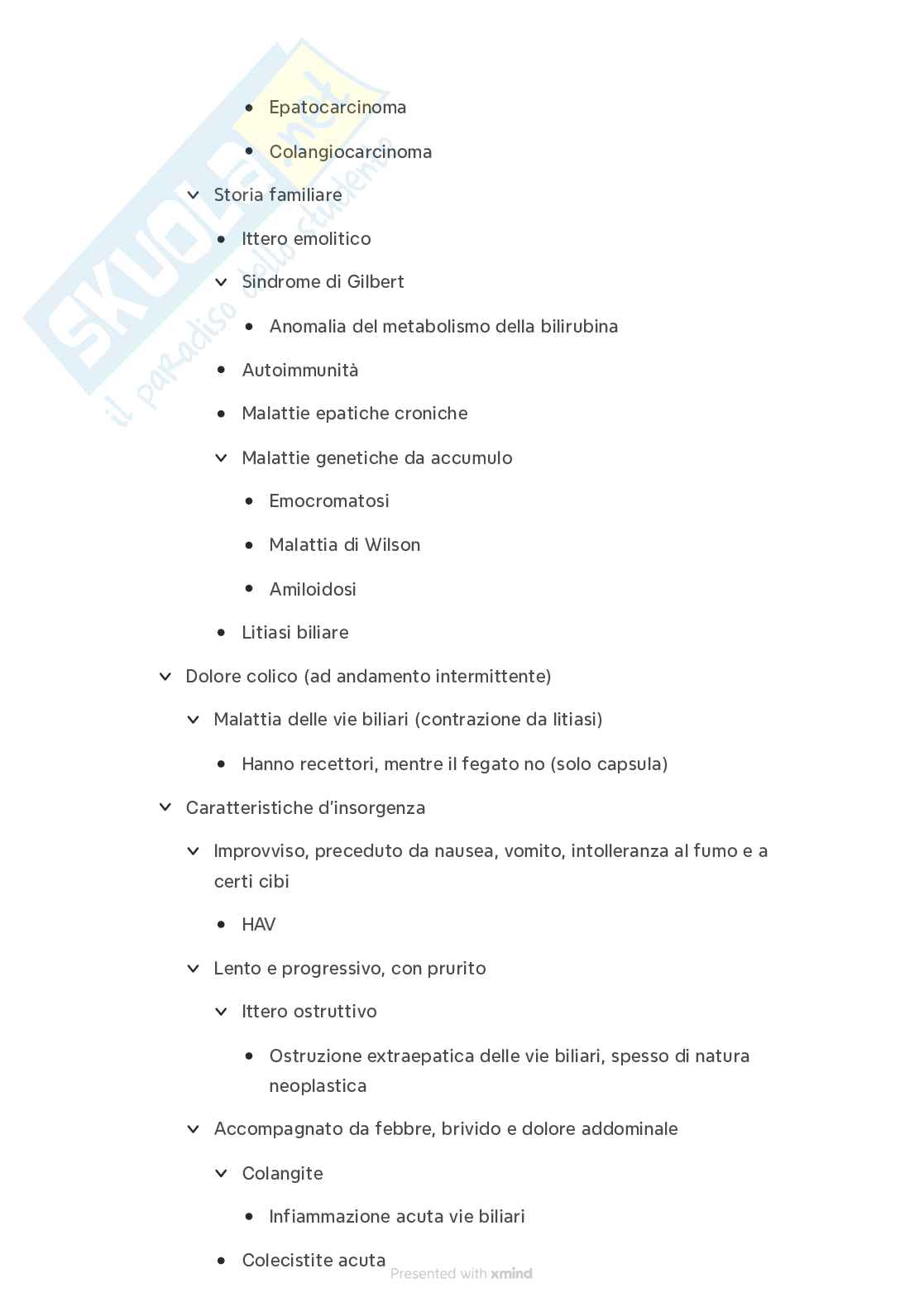 Semeiotica del fegato Pag. 6