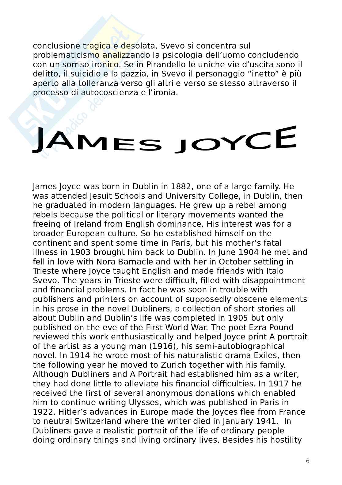Tempo nella letteratura europea del primo novecento Pag. 6