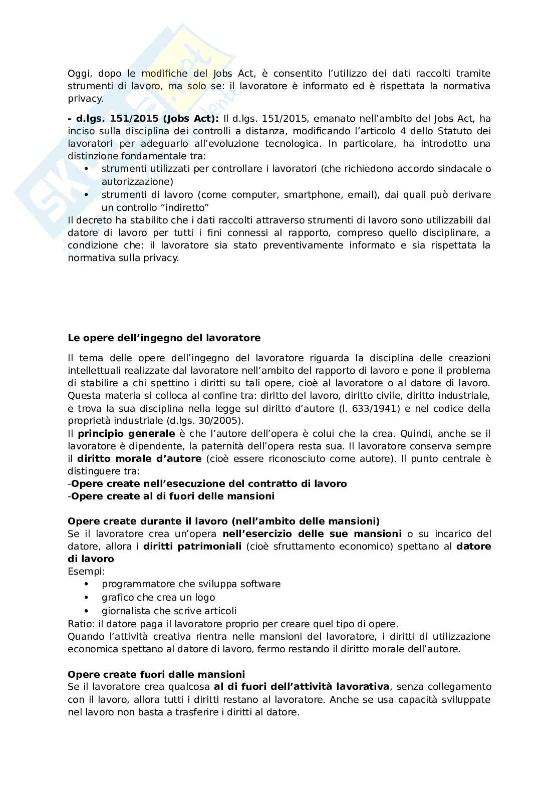 Vari argomenti di Diritto del lavoro Pag. 11