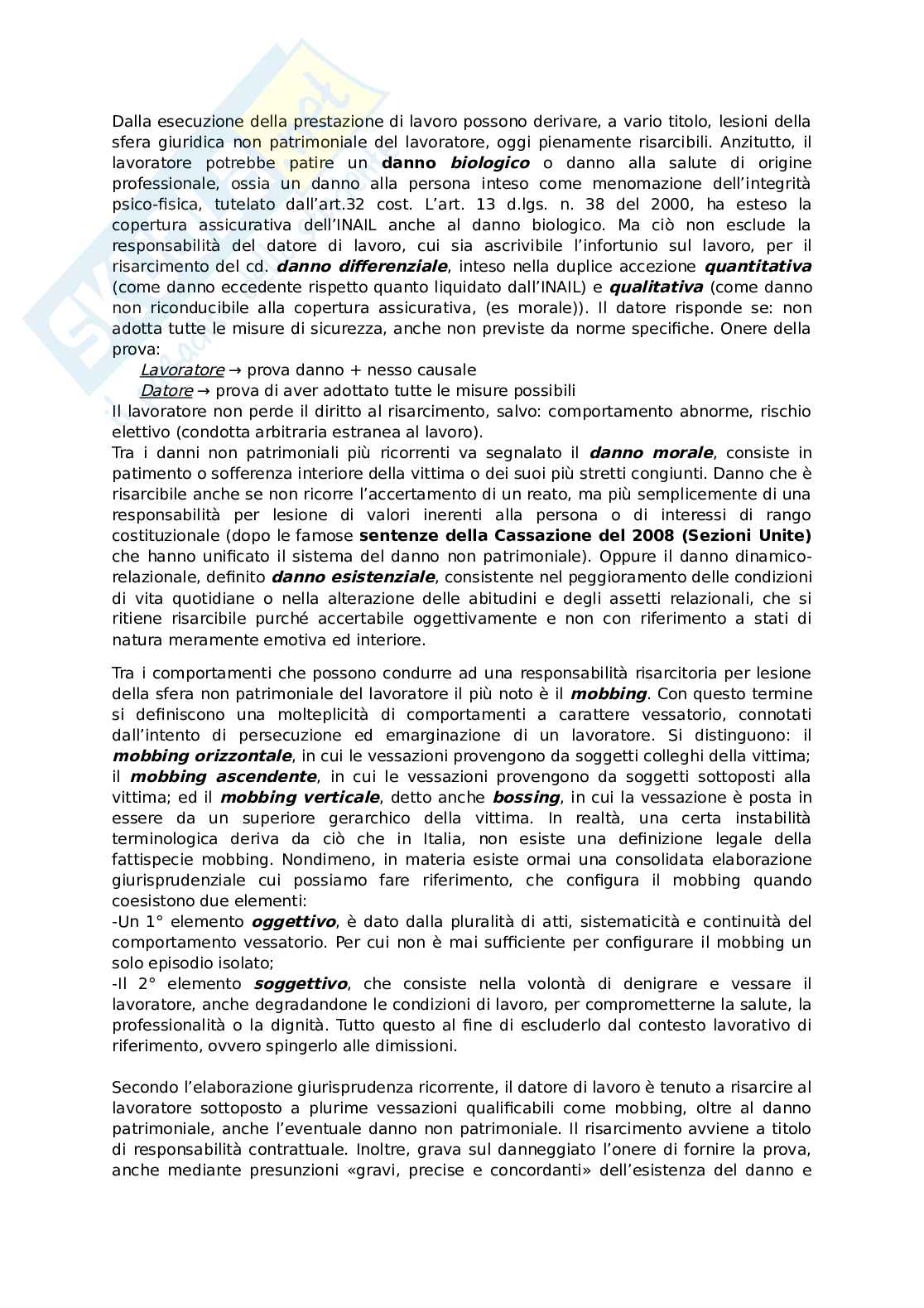 Vari argomenti di Diritto del lavoro Pag. 2