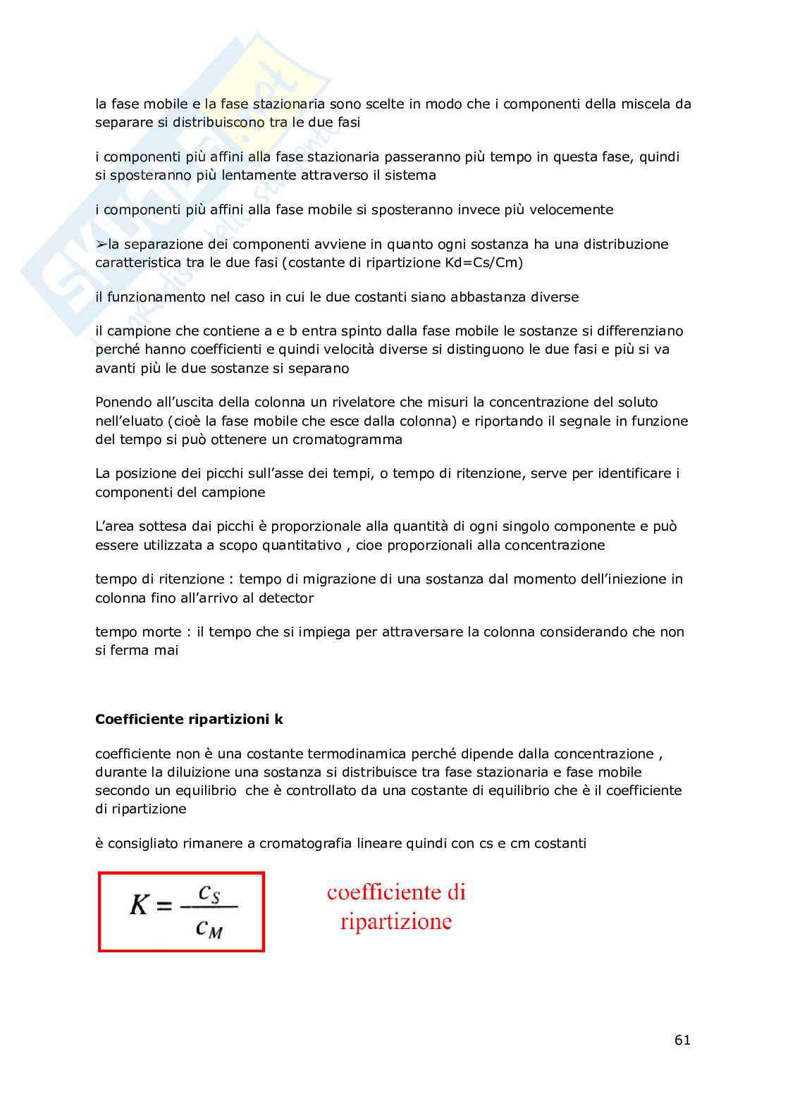 Chimica analitica Pag. 61