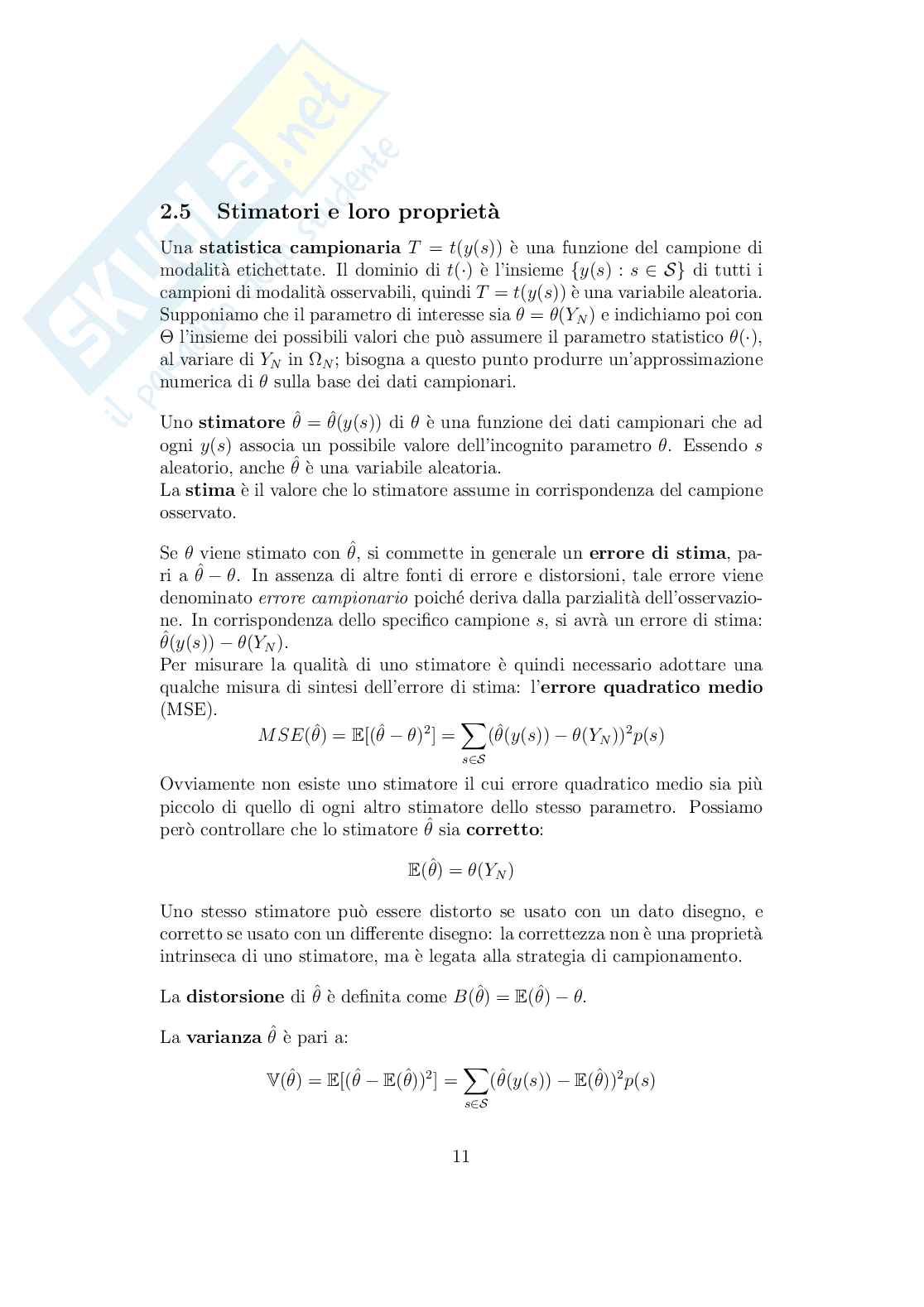 Appunti LaTeX completi di Tecniche di campionamento Pag. 11