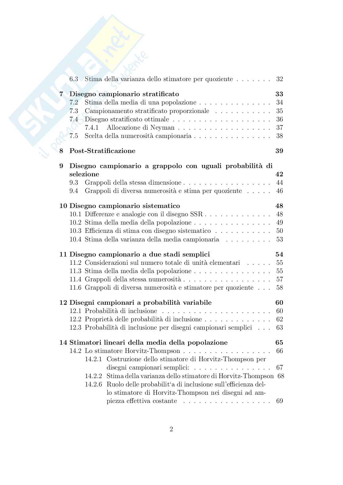 Appunti LaTeX completi di Tecniche di campionamento Pag. 2
