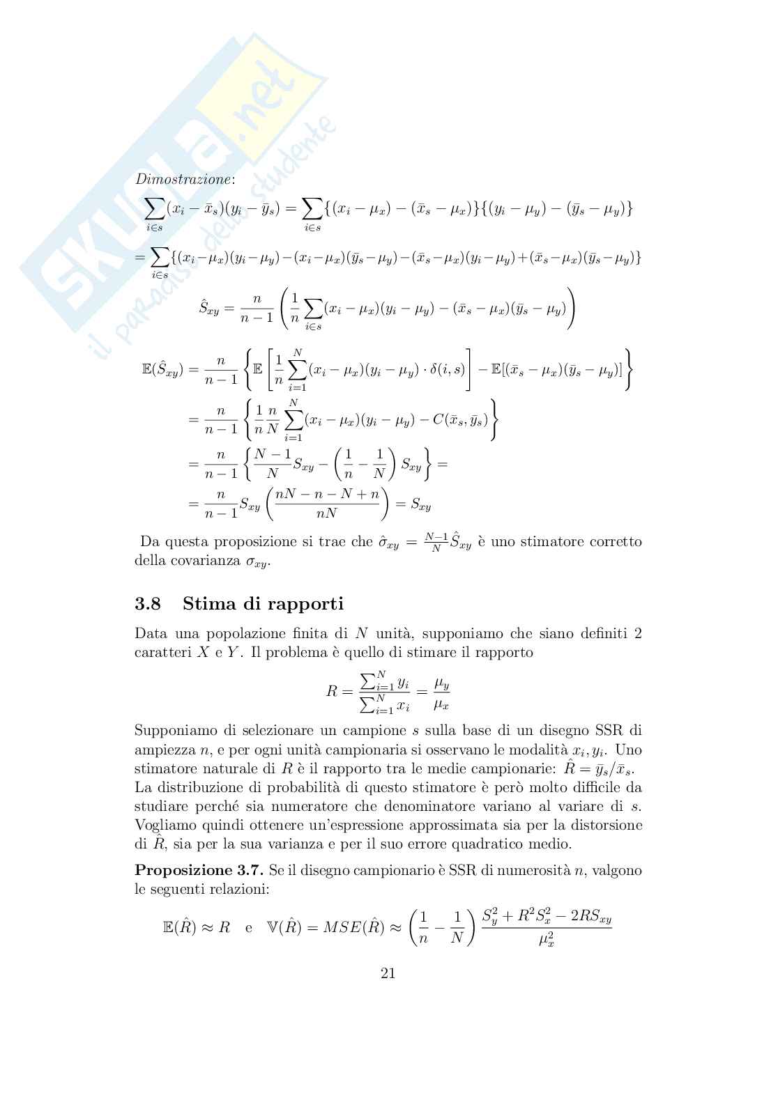 Appunti LaTeX completi di Tecniche di campionamento Pag. 21
