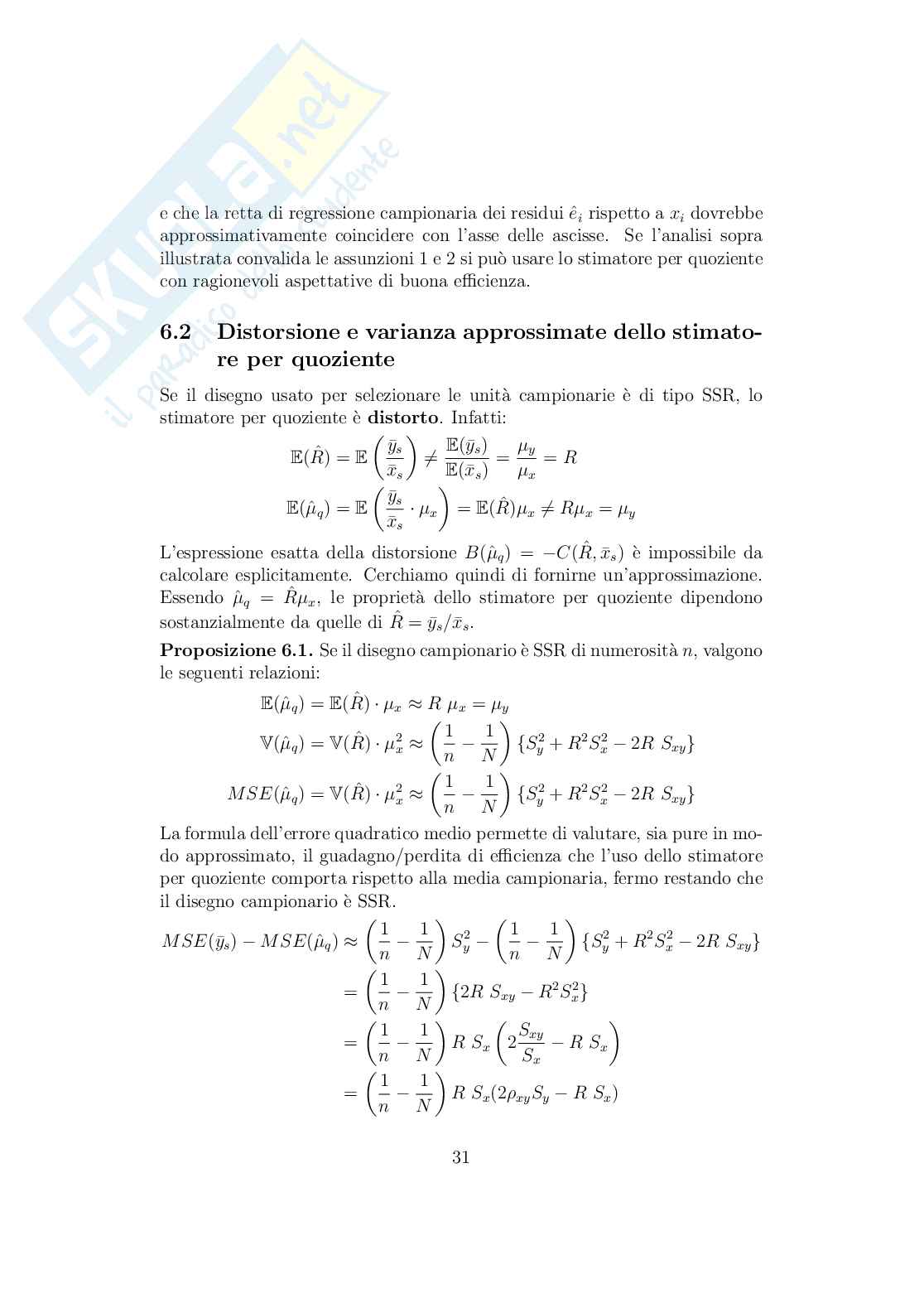 Appunti LaTeX completi di Tecniche di campionamento Pag. 31