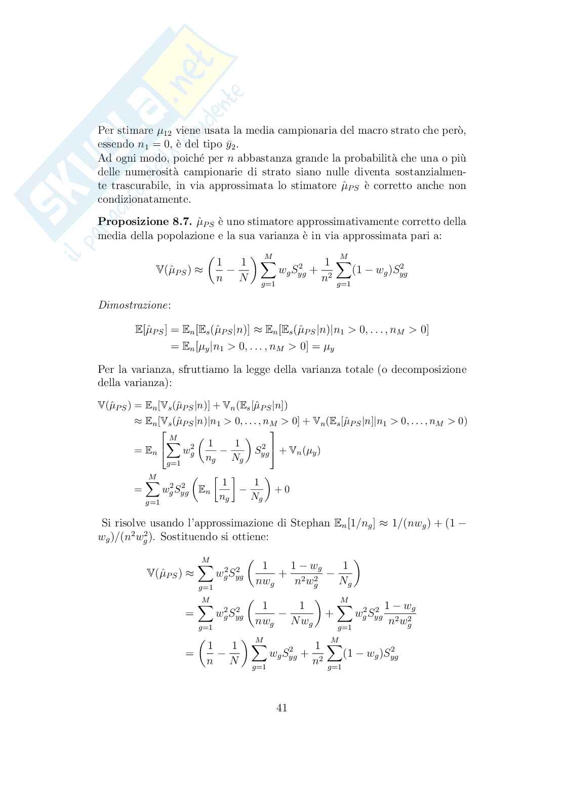 Appunti LaTeX completi di Tecniche di campionamento Pag. 41