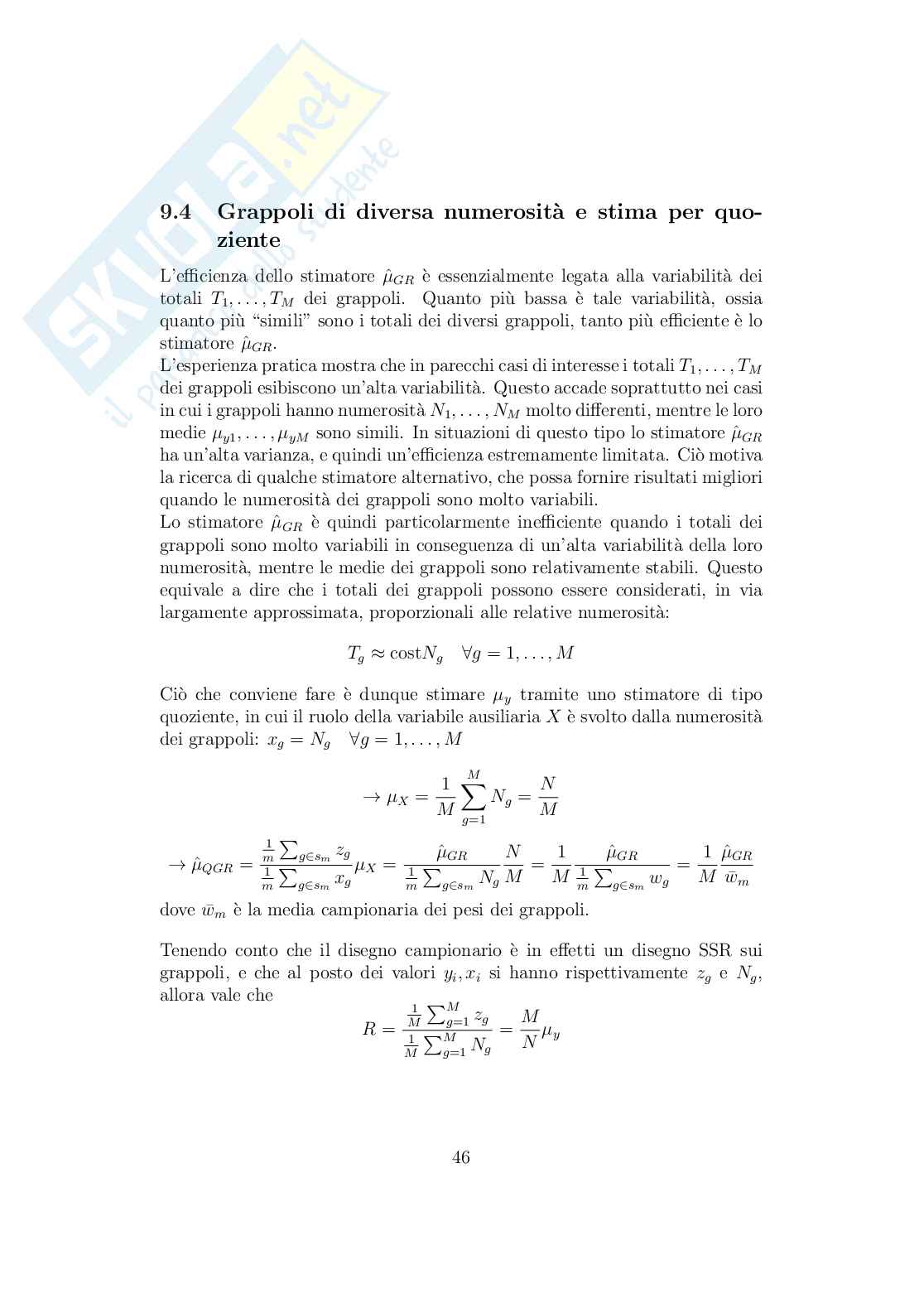 Appunti LaTeX completi di Tecniche di campionamento Pag. 46