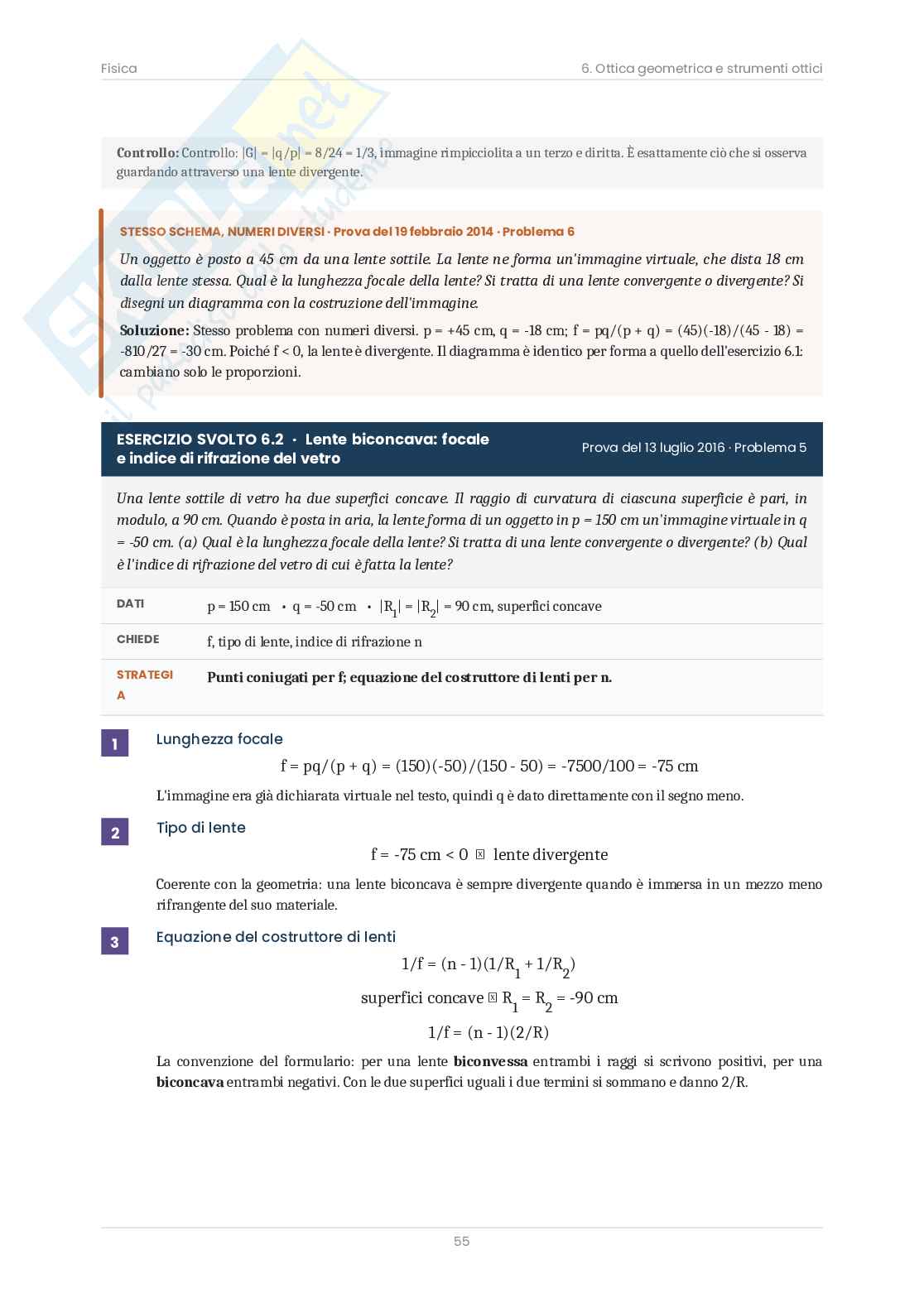 Fisica – 6 prove d'esame risolte + teoria Pag. 56