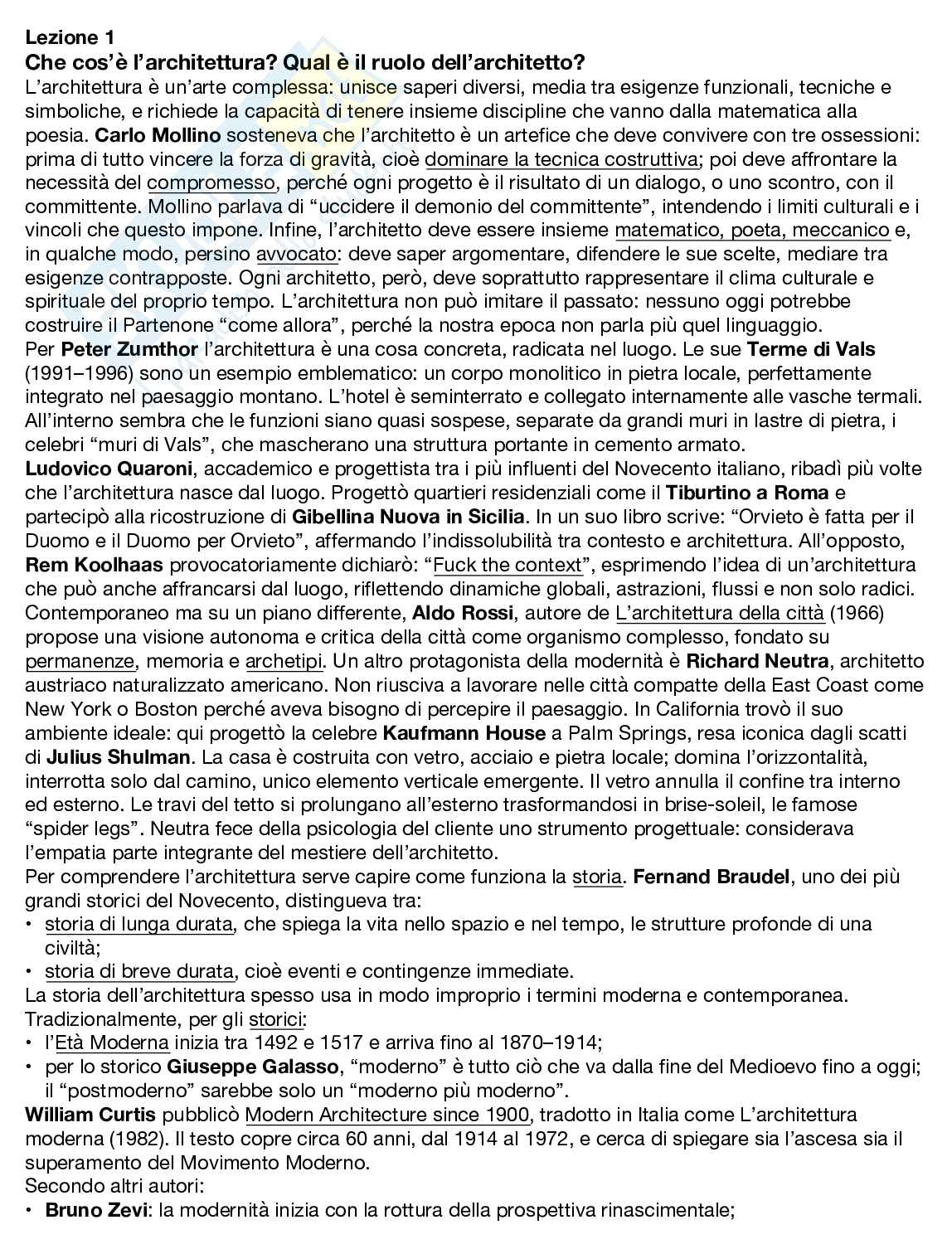 Appunti di tutte le lezioni del corso di Storia dell’architettura contemporanea  Pag. 1