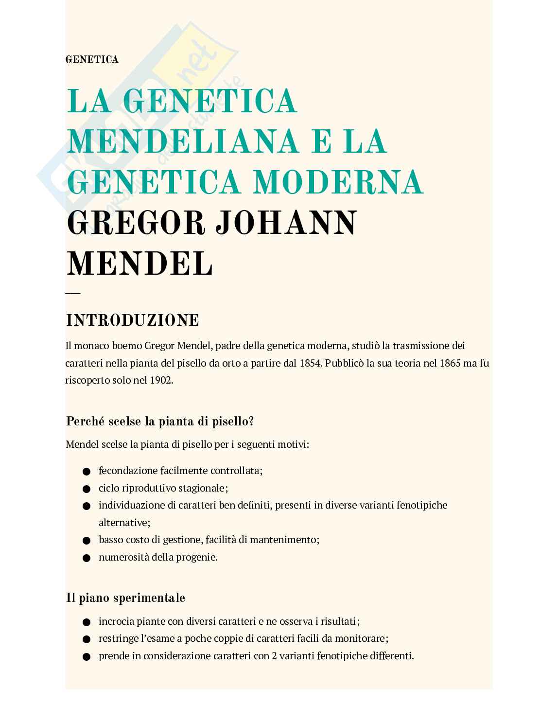 Genetica mendeliana e le sue estensioni  Pag. 2