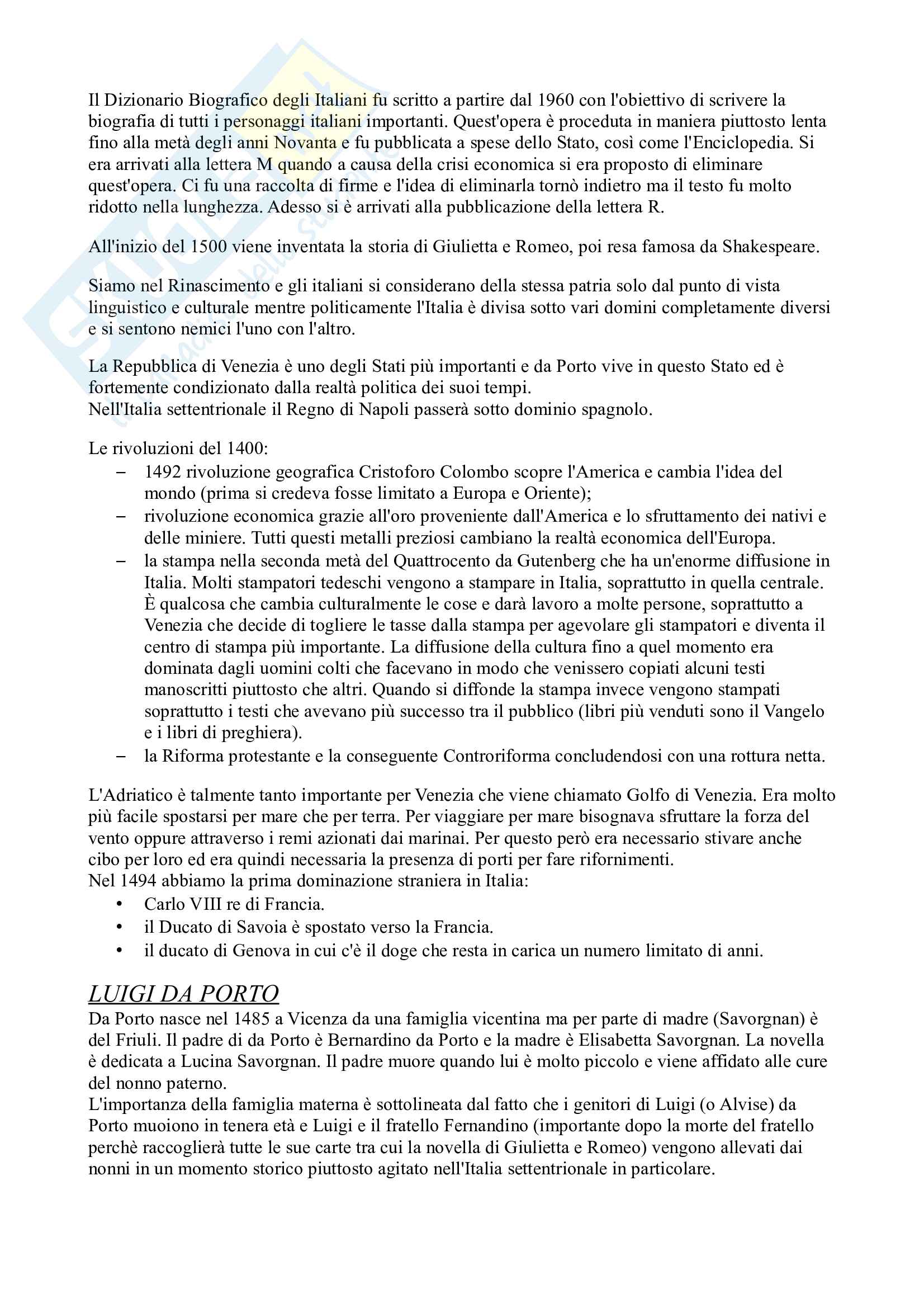 Letteratura Italiana Pag. 1