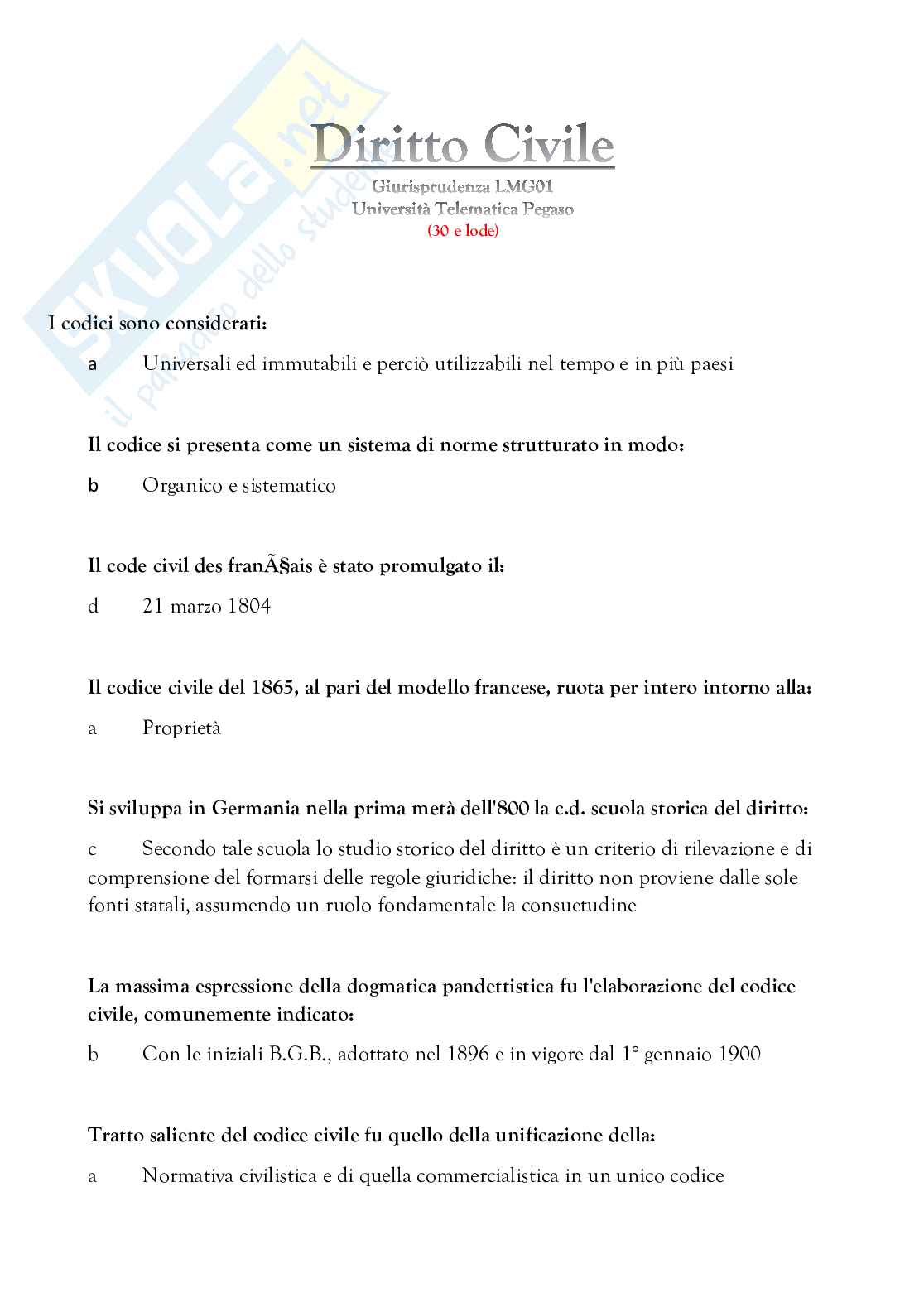 Diritto civile   Pag. 1