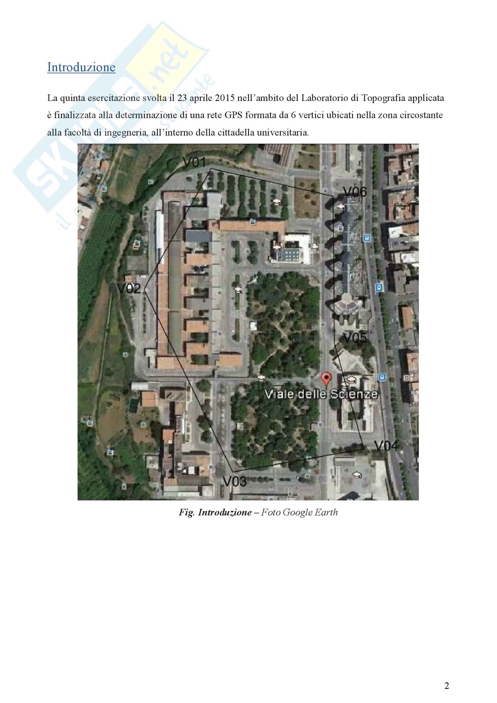 Rilievo di una rete GPS in modalità statico rapido Pag. 1
