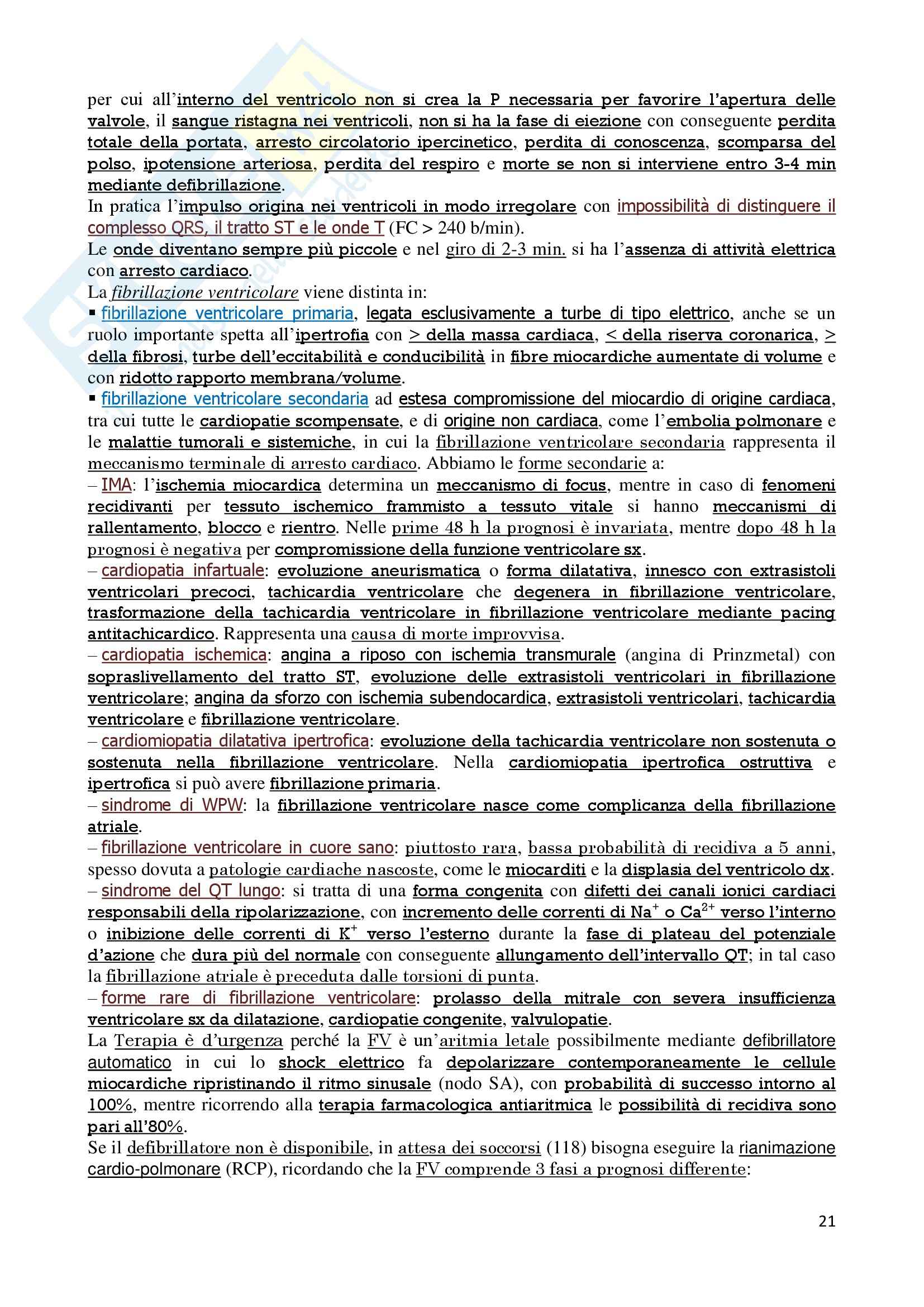 Malattie dell'apparato cardiovascolare - aritmie Pag. 21