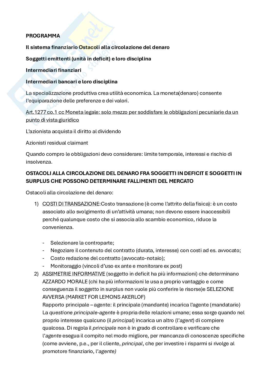 Riassunto esame Diritto commerciale, Prof. Barillà Giovanni Battista, libro consigliato Manuale di diritto commerciale, Campobasso Pag. 1