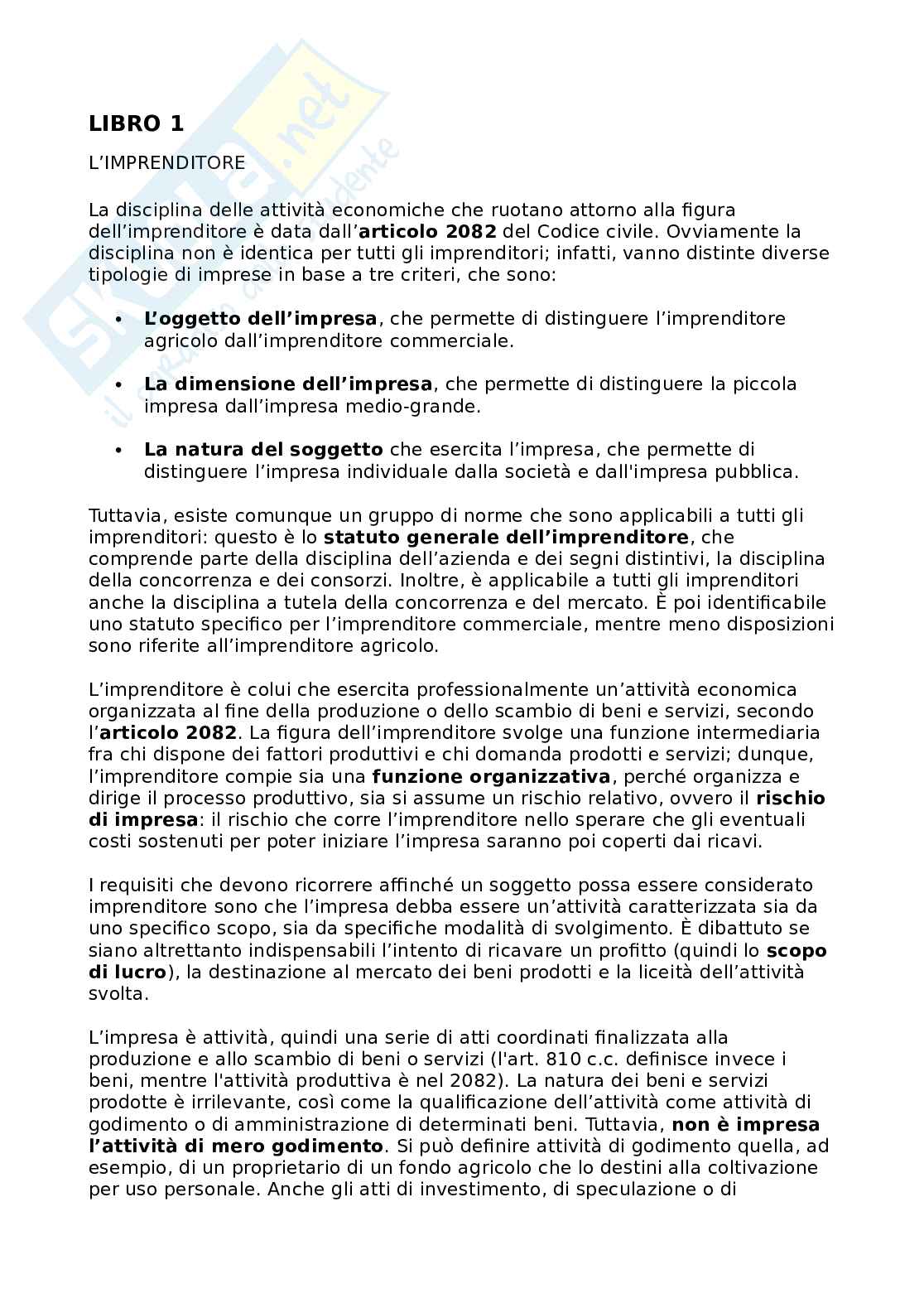 Appunti di Diritto commerciale 1  Pag. 1