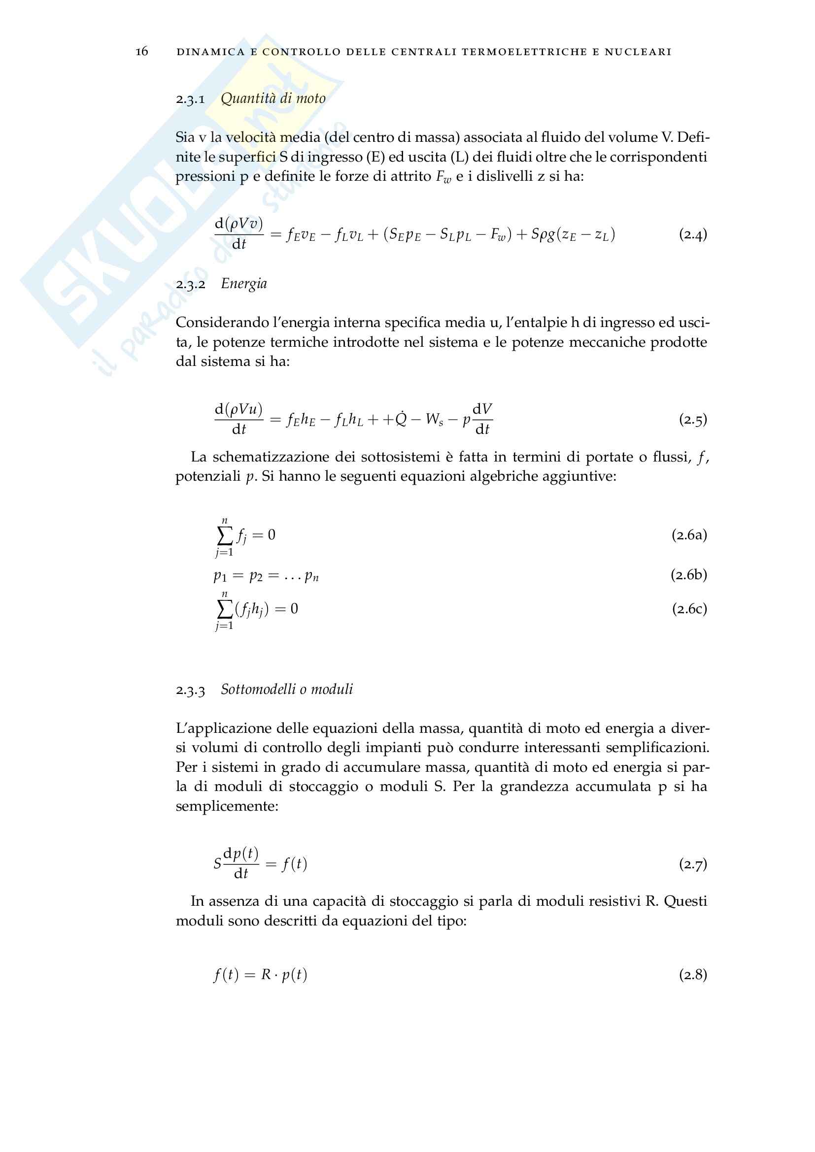 Complementi di centrali termoelettriche, nucleari e regolazione - regolazione Pag. 26