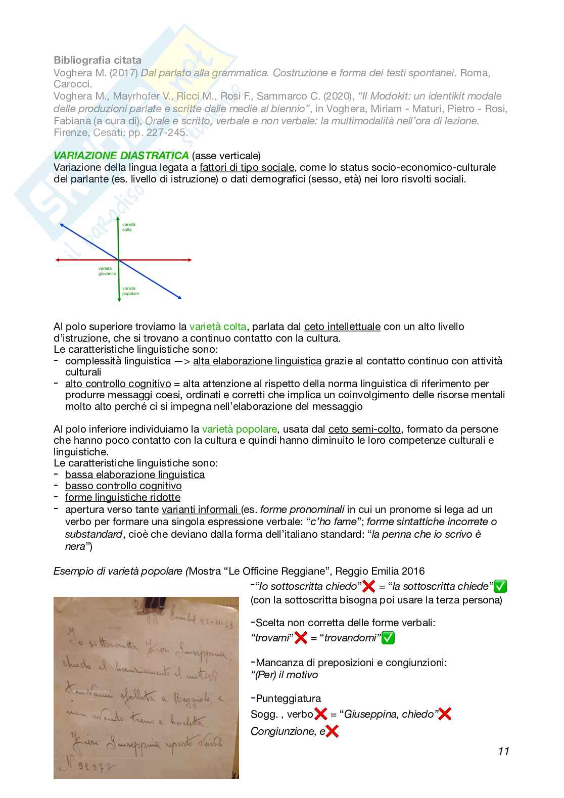 Linguistica generale e glottologia Pag. 11