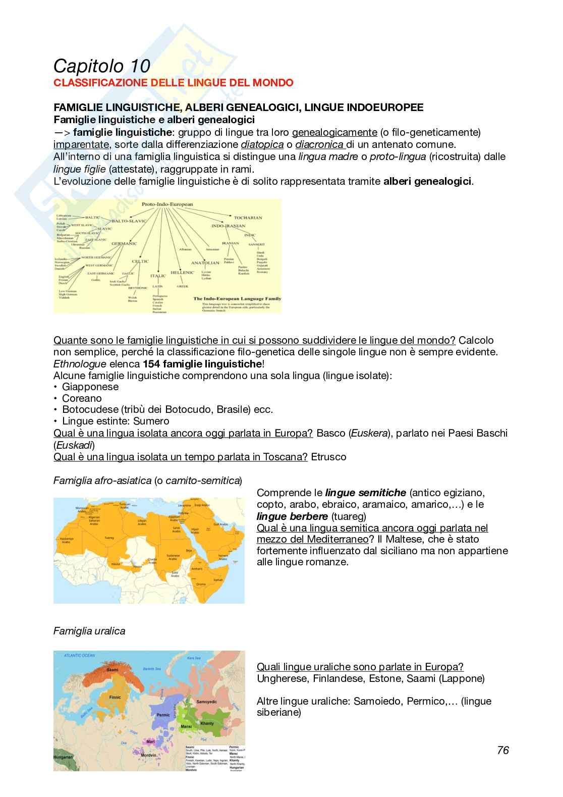 Linguistica generale e glottologia Pag. 76