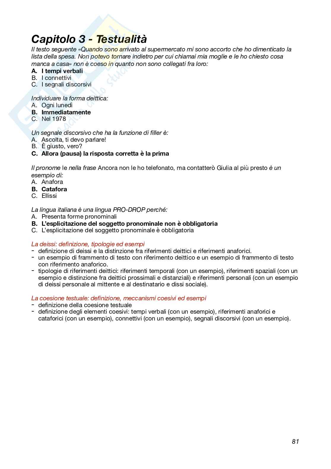 Linguistica generale e glottologia Pag. 81