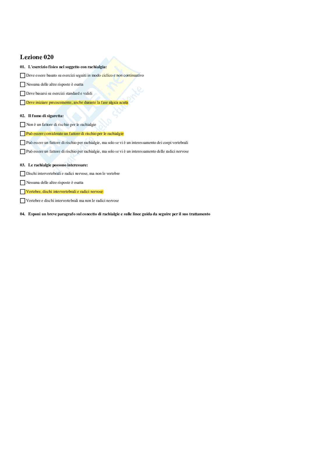 Paniere Attività fisica adattata - (2026) - Risposte multiple corrette Pag. 21