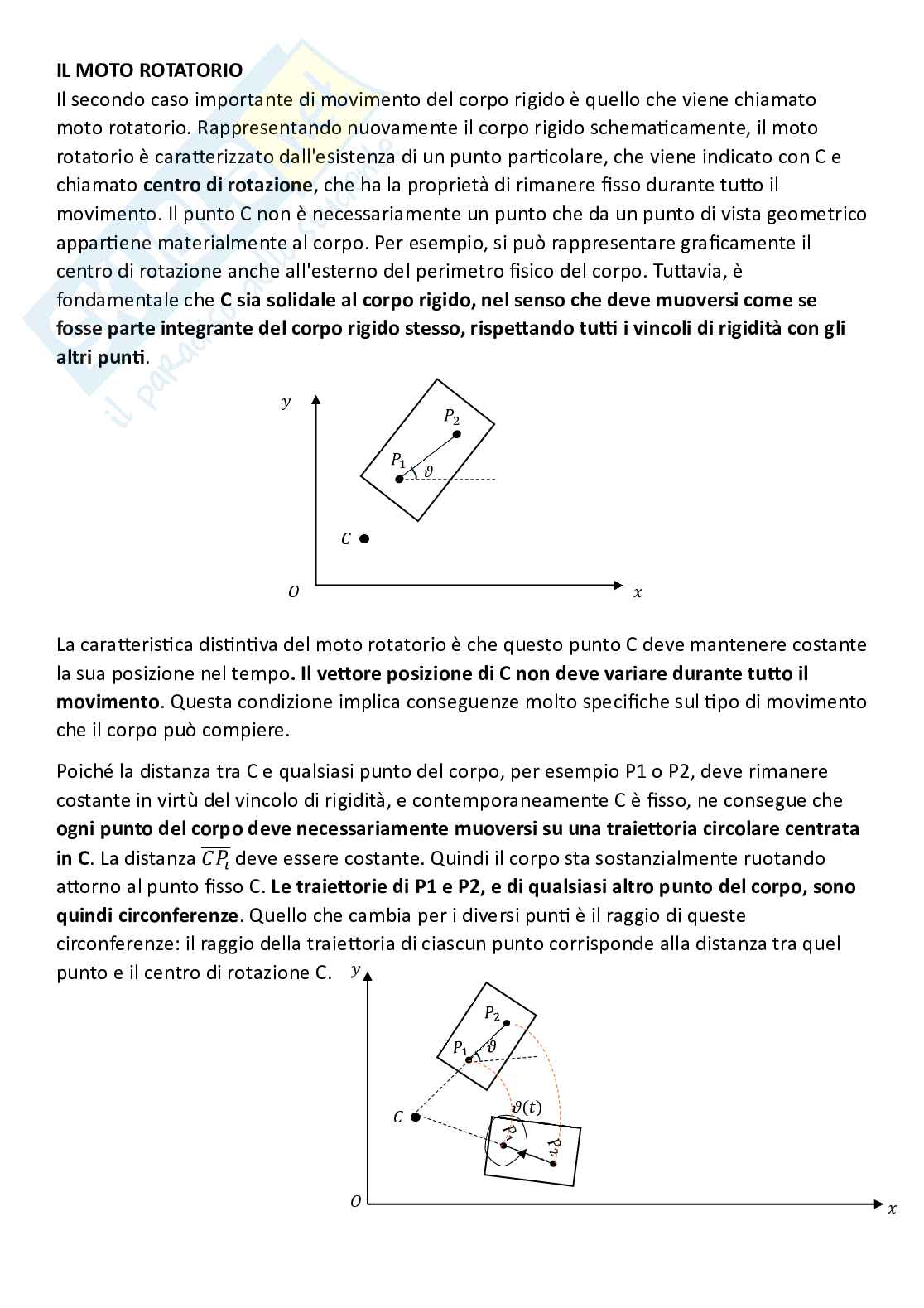 Fondamenti di meccanica teorica ed applicata (parte 3) - Concetti di cinematica del corpo rigido Pag. 6