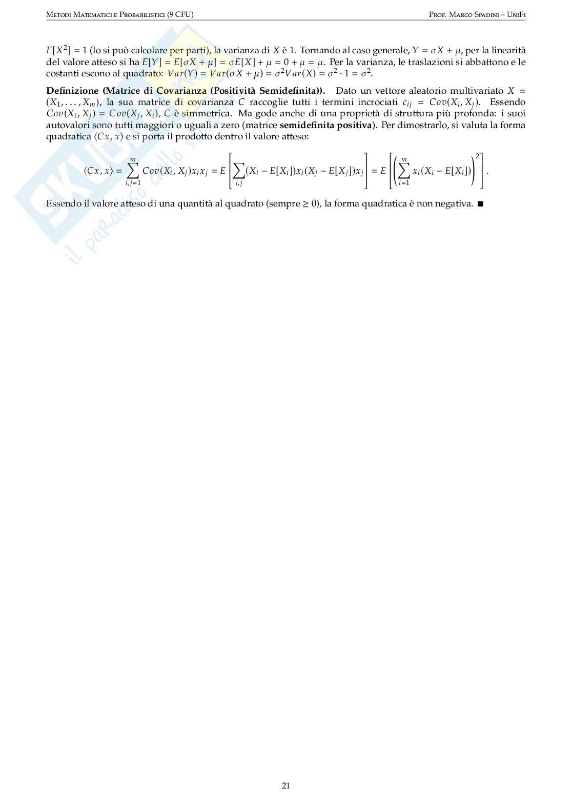 Appunti di Metodi matematici e probabilistici Pag. 21