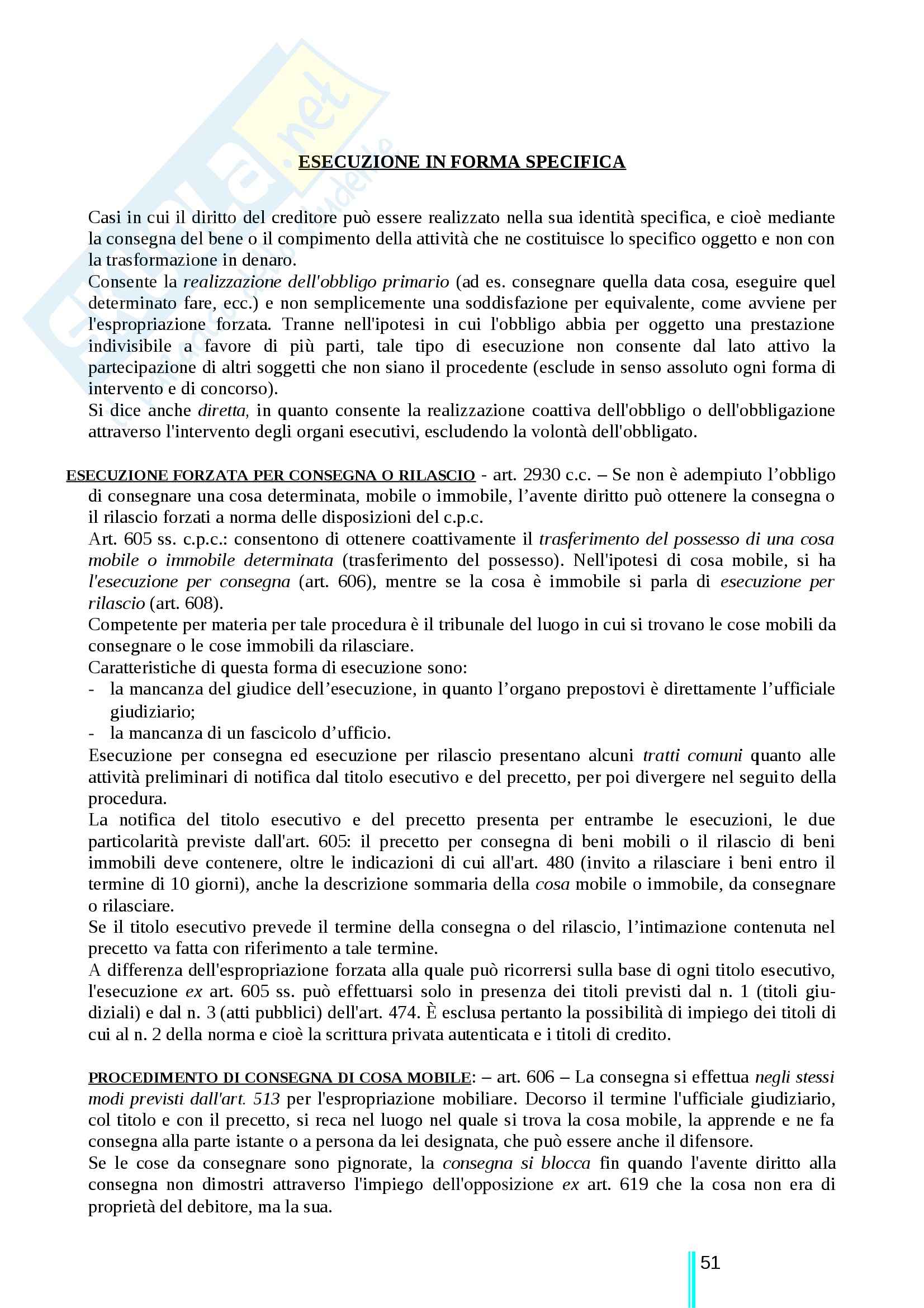 Riassunto esame Diritto processuale civile, prof. Ricci, libro consigliato Diritto processuale civile terzo volume, Ricci Pag. 51