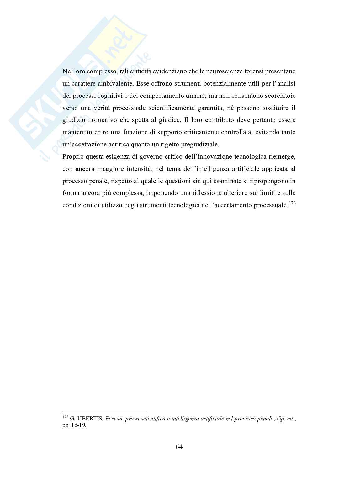 Ricerca della verità oltre i limiti della fallibilità umana: prova neuroscientifica e algoritmi nel giudizio penale Pag. 71