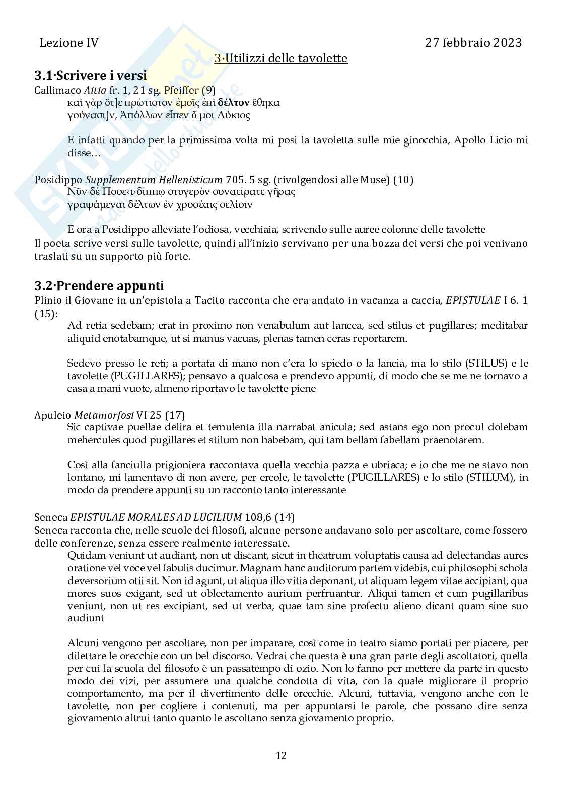 Appunti di Filologia classica Pag. 16