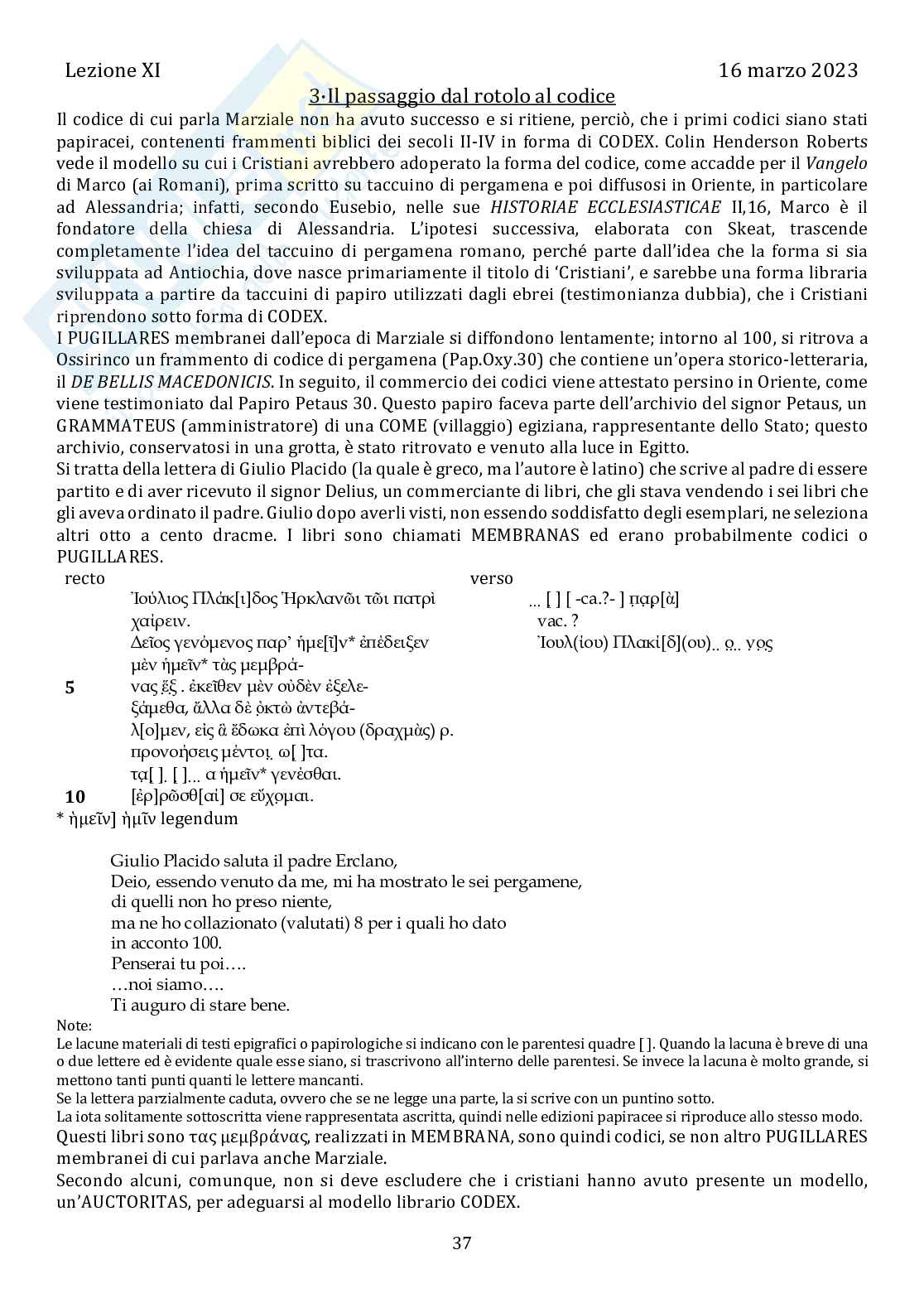 Appunti di Filologia classica Pag. 41