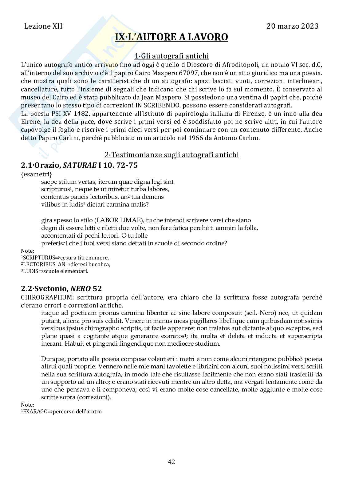 Appunti di Filologia classica Pag. 46